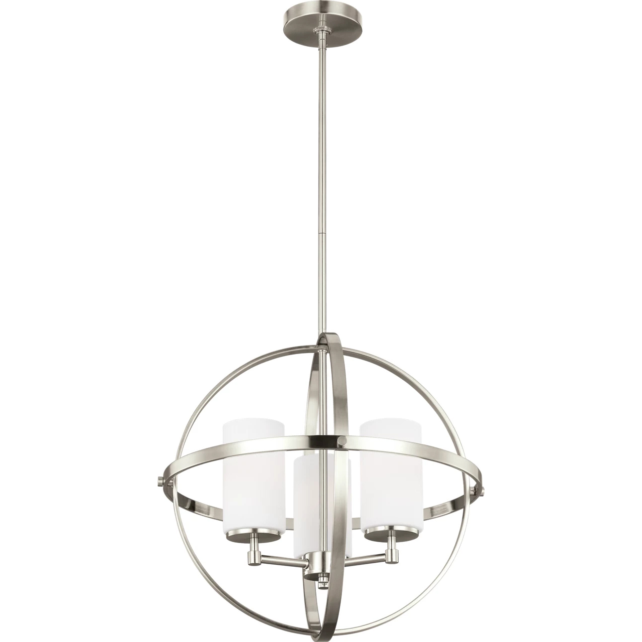 Alturas 3 Light 19 inch Brushed Nickel Chandelier Ceiling Light