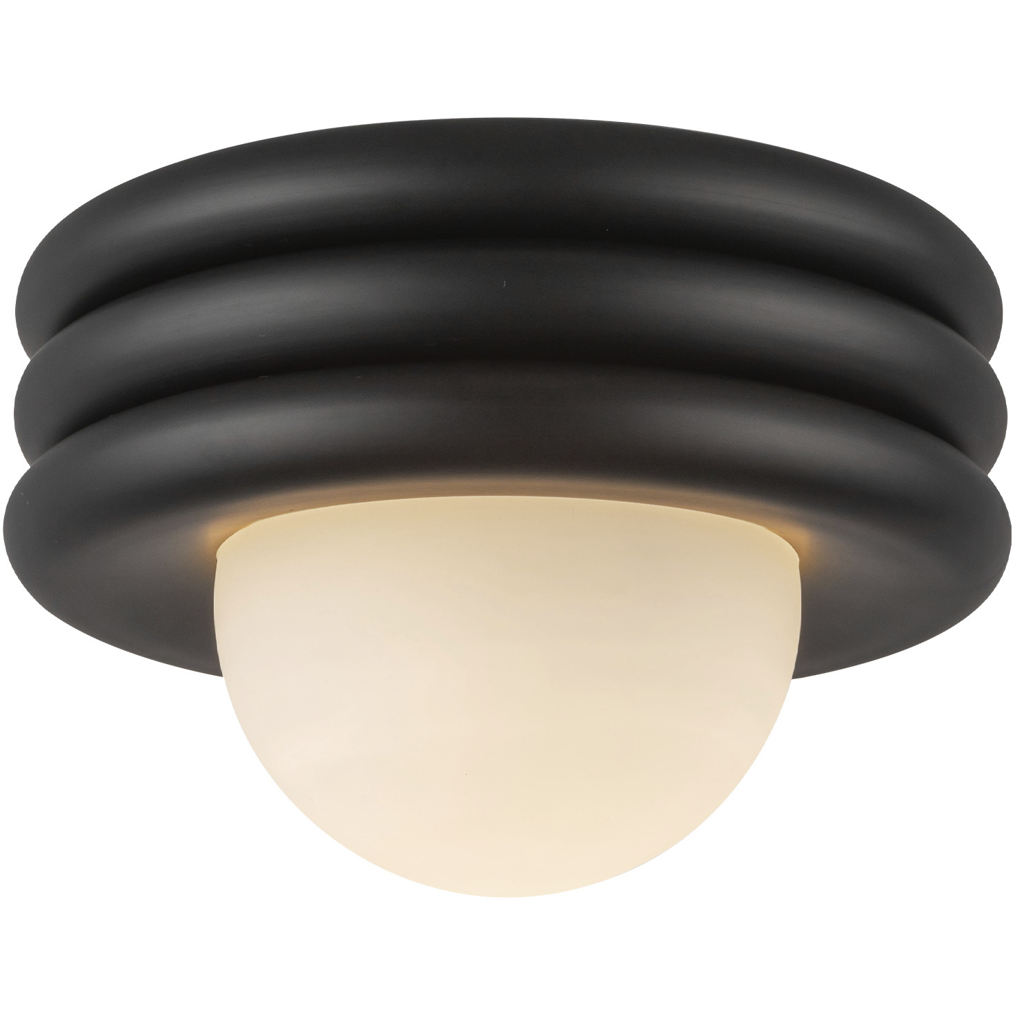 Alora Mood Harvey 1 Light 12 inch Matte Black Semi-Flush Mount Ceiling Light