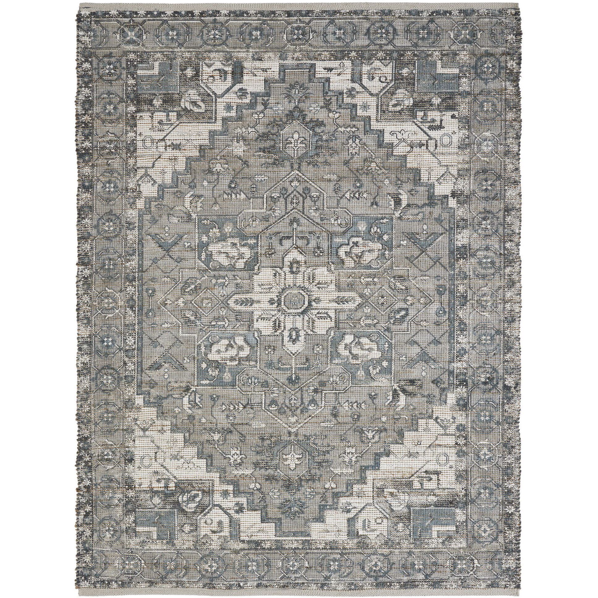 Pongola 157 X 118 inch Natural and Teal Indoor Rug, 9&rsquo;10" x 13&rsquo;1" ft