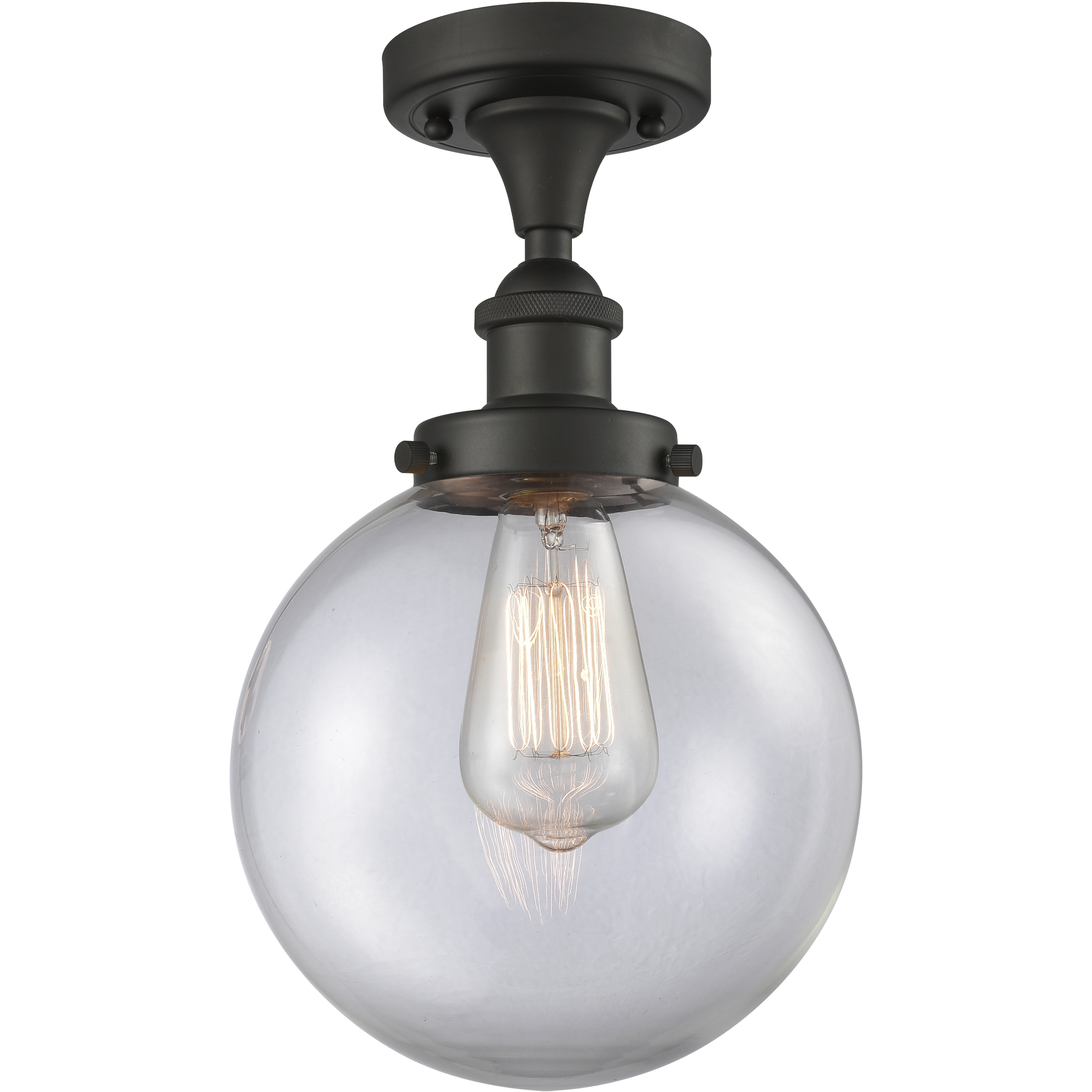 Beacon 1 Light 6.5 inch Oil Rubbed Bronze Semi-Flush Mount Ceiling Light