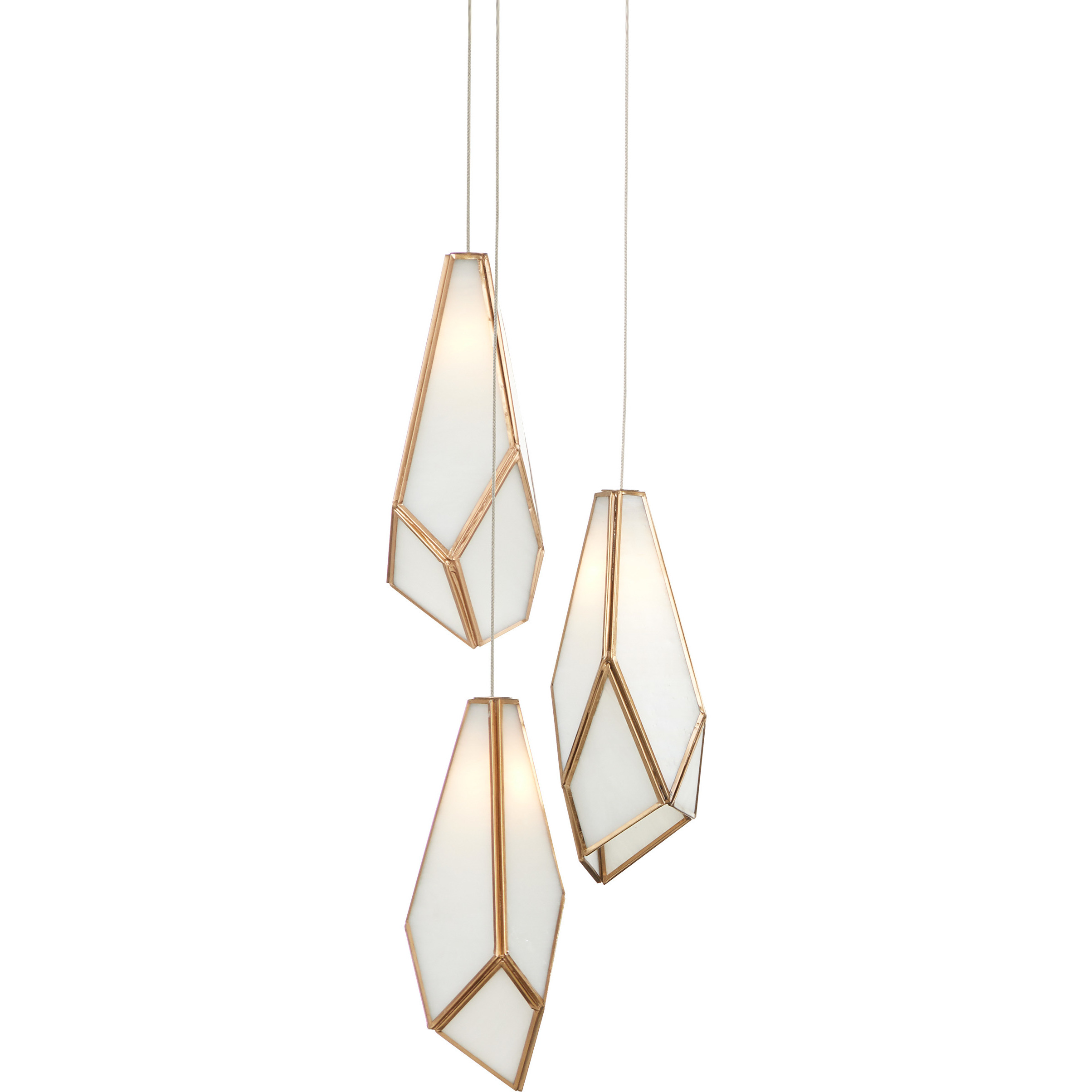 Glace 3 Light 9.5 inch Silver Multi-Drop Pendant Ceiling Light