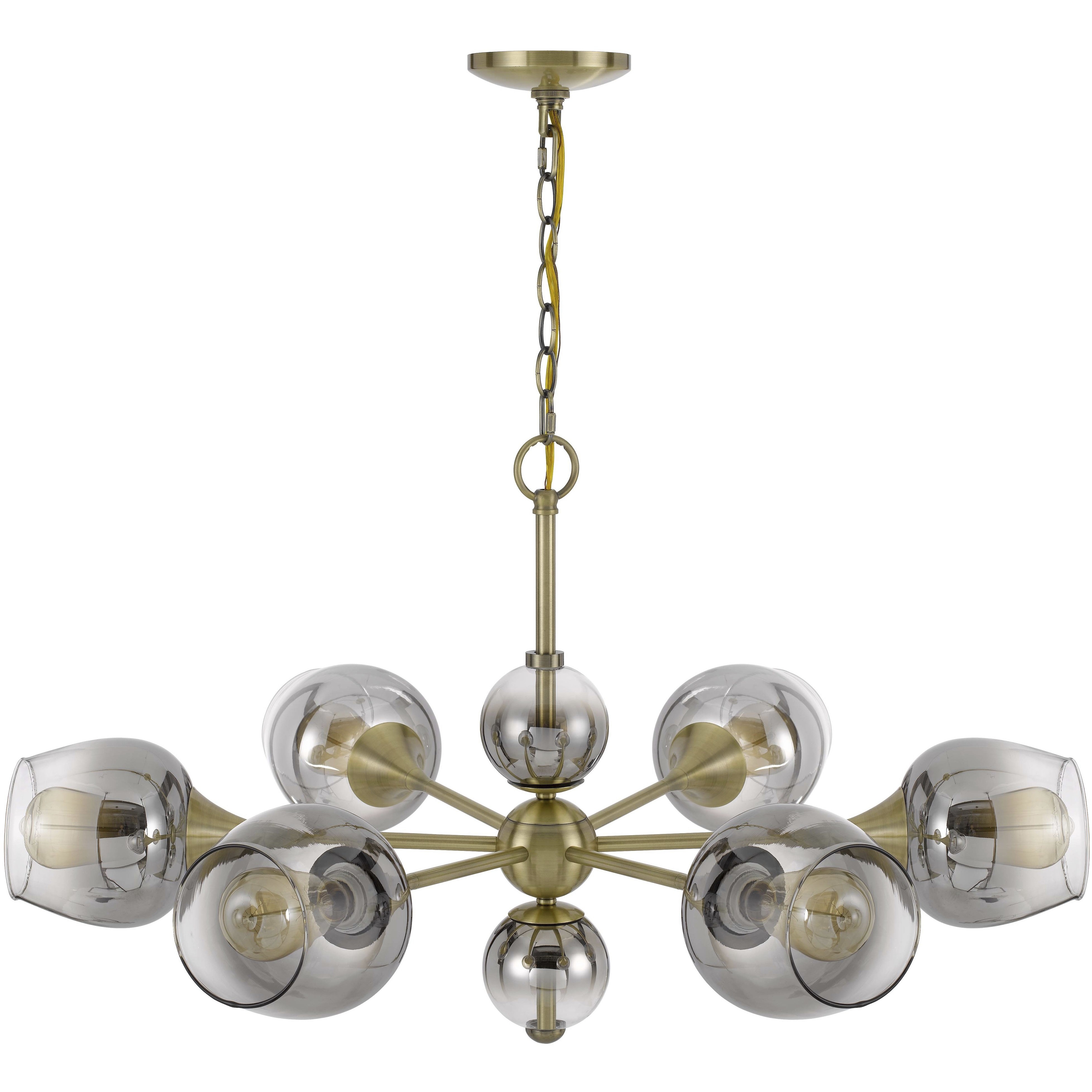 Pendleton 6 Light 31.5 inch Antique Brass Chandelier Ceiling Light