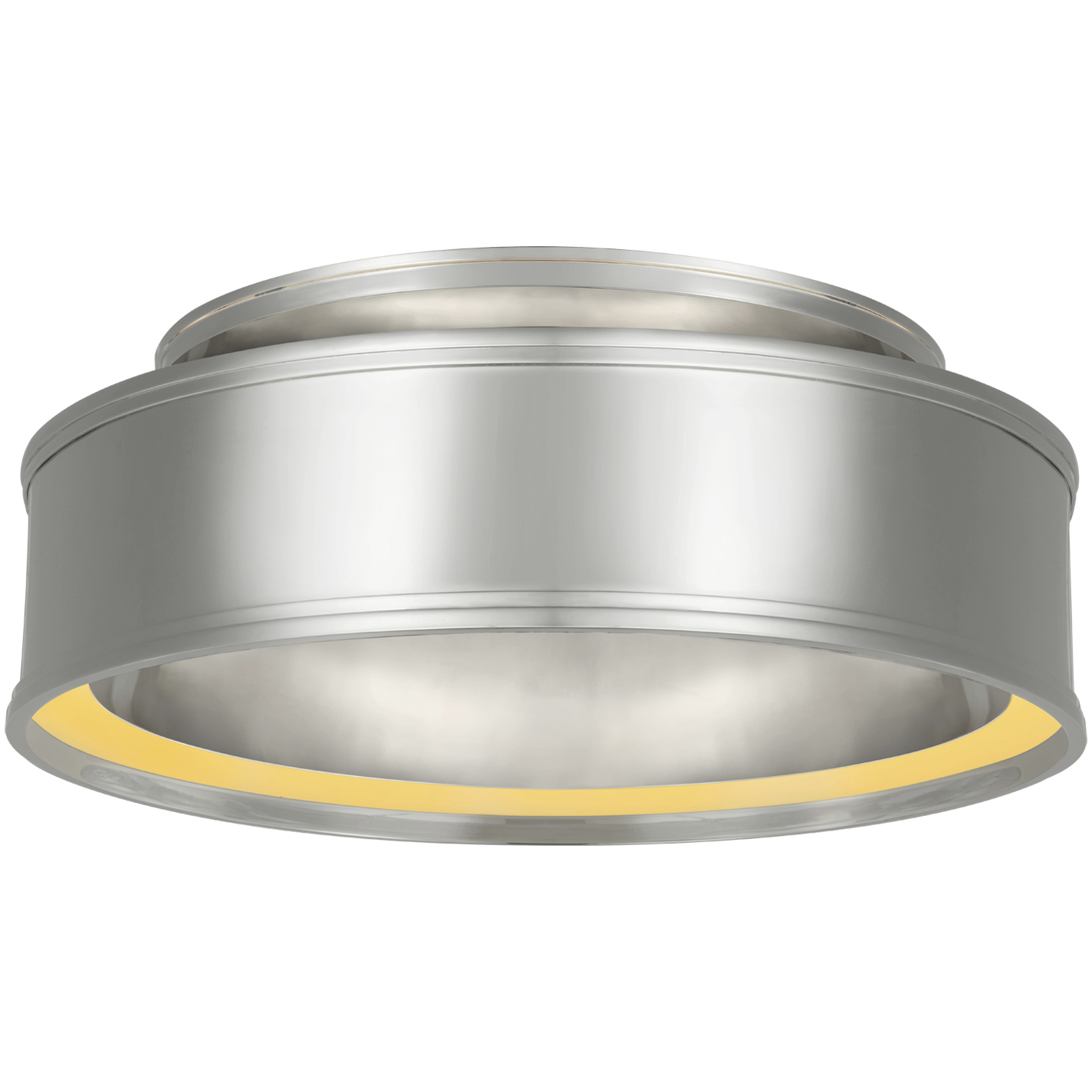 Chapman & Myers Connery LED 18 inch Polished Nickel Flush Mount Ceiling Light