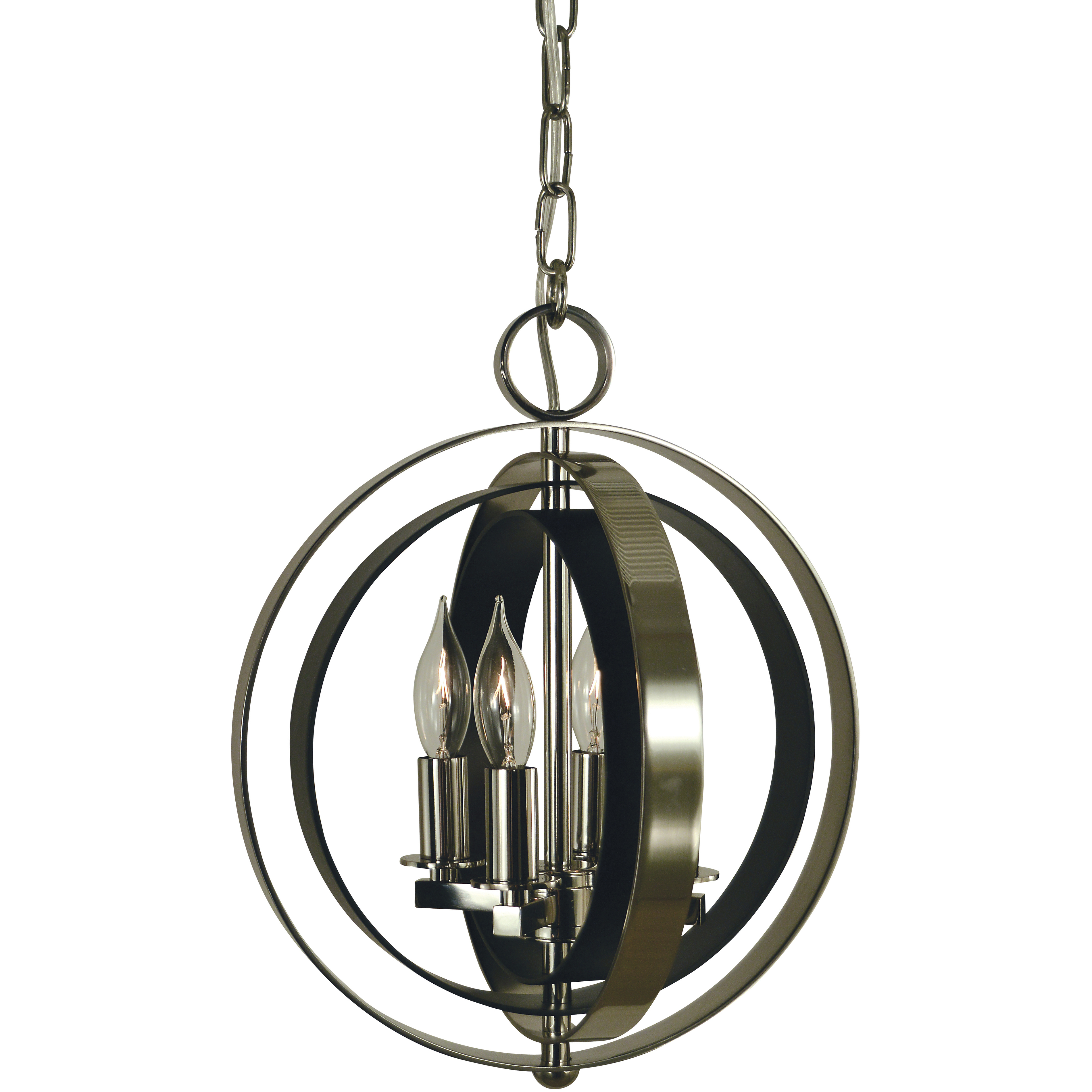 Constell 4 Light 11 inch Polished Nickel with Matte Black Mini Chandelier Ceiling Light