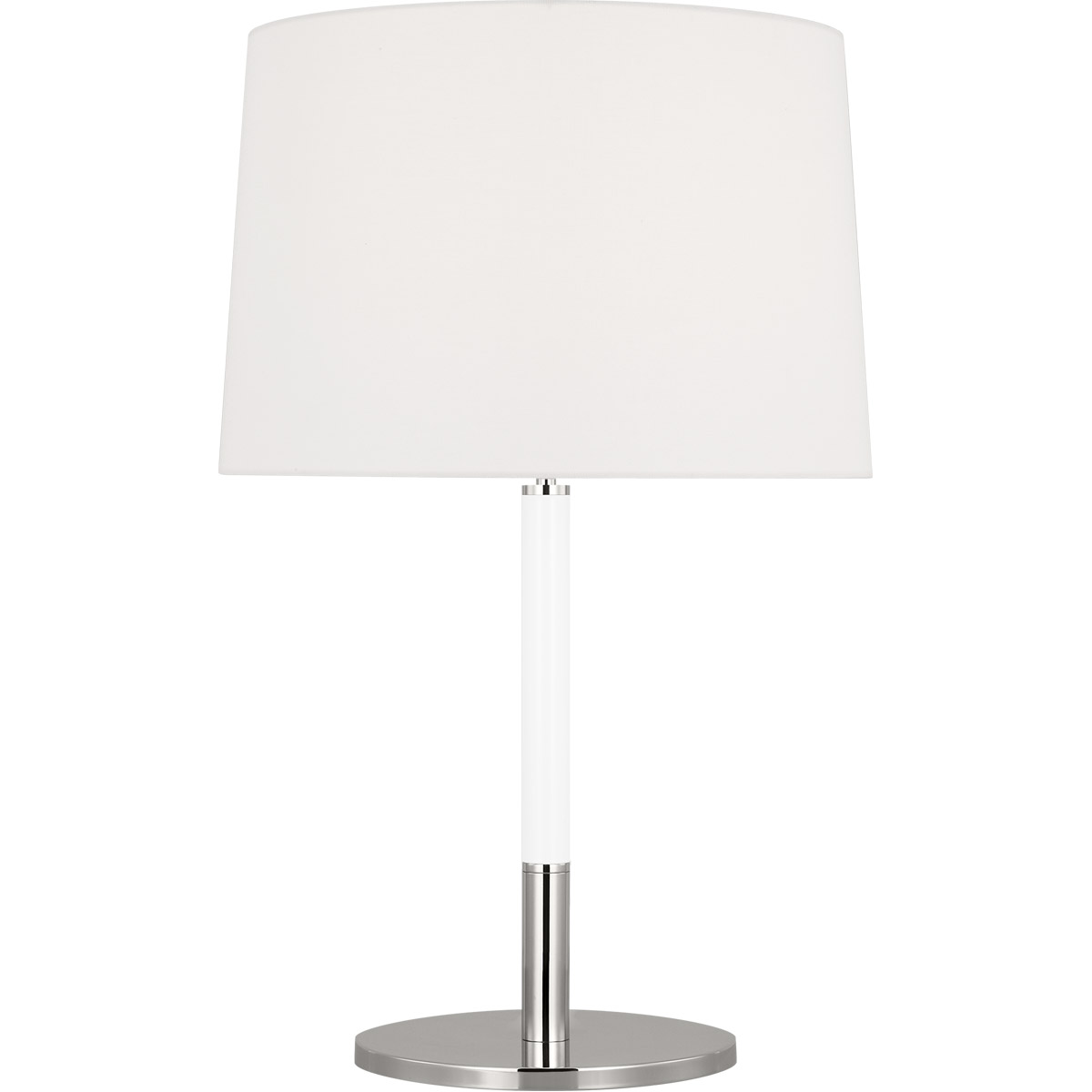 kate spade new york Monroe 27.13 inch 9 watt Polished Nickel Table Lamp Portable Light in Polished Nickel / Gloss White