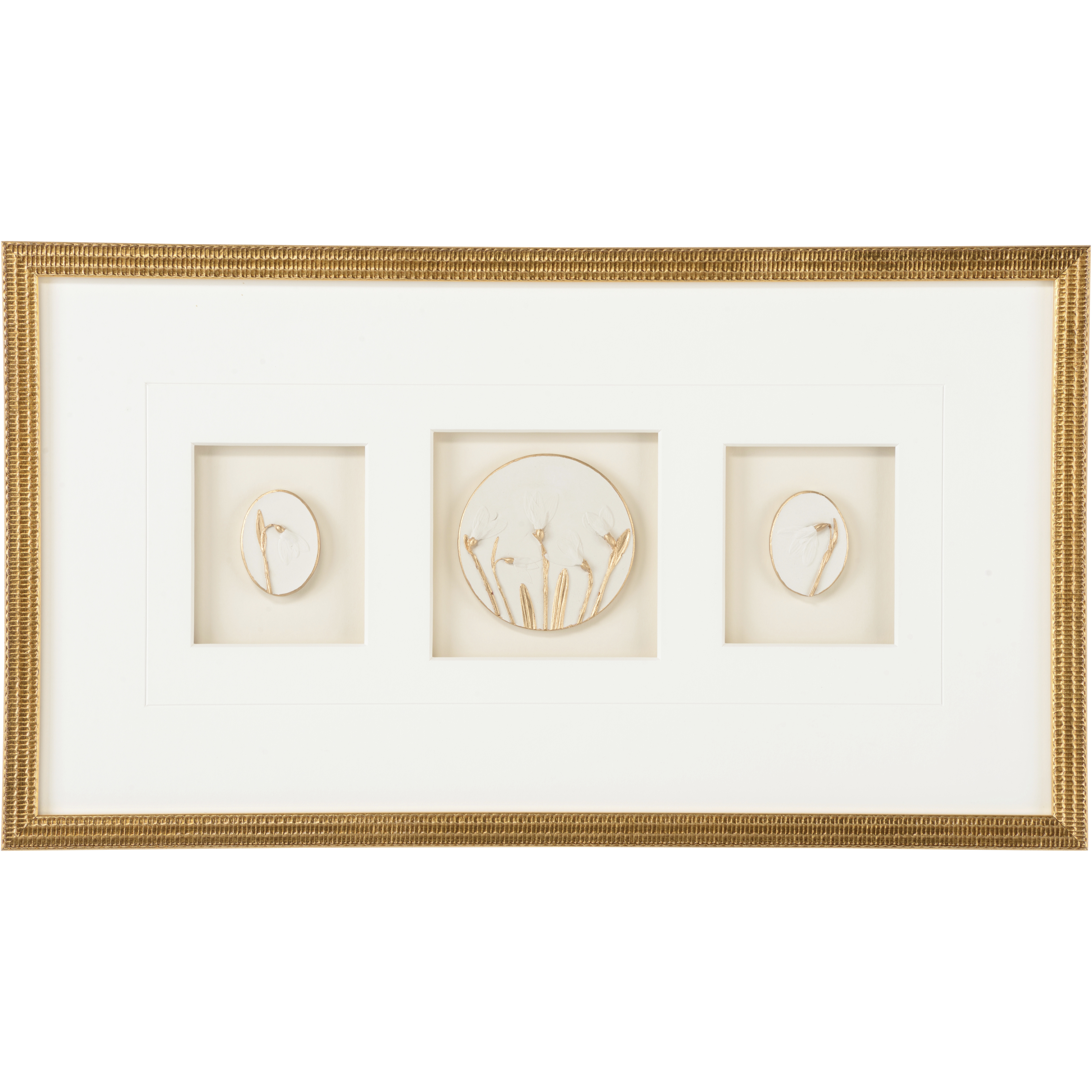 Botanical Relief V White/Cream Wall Art