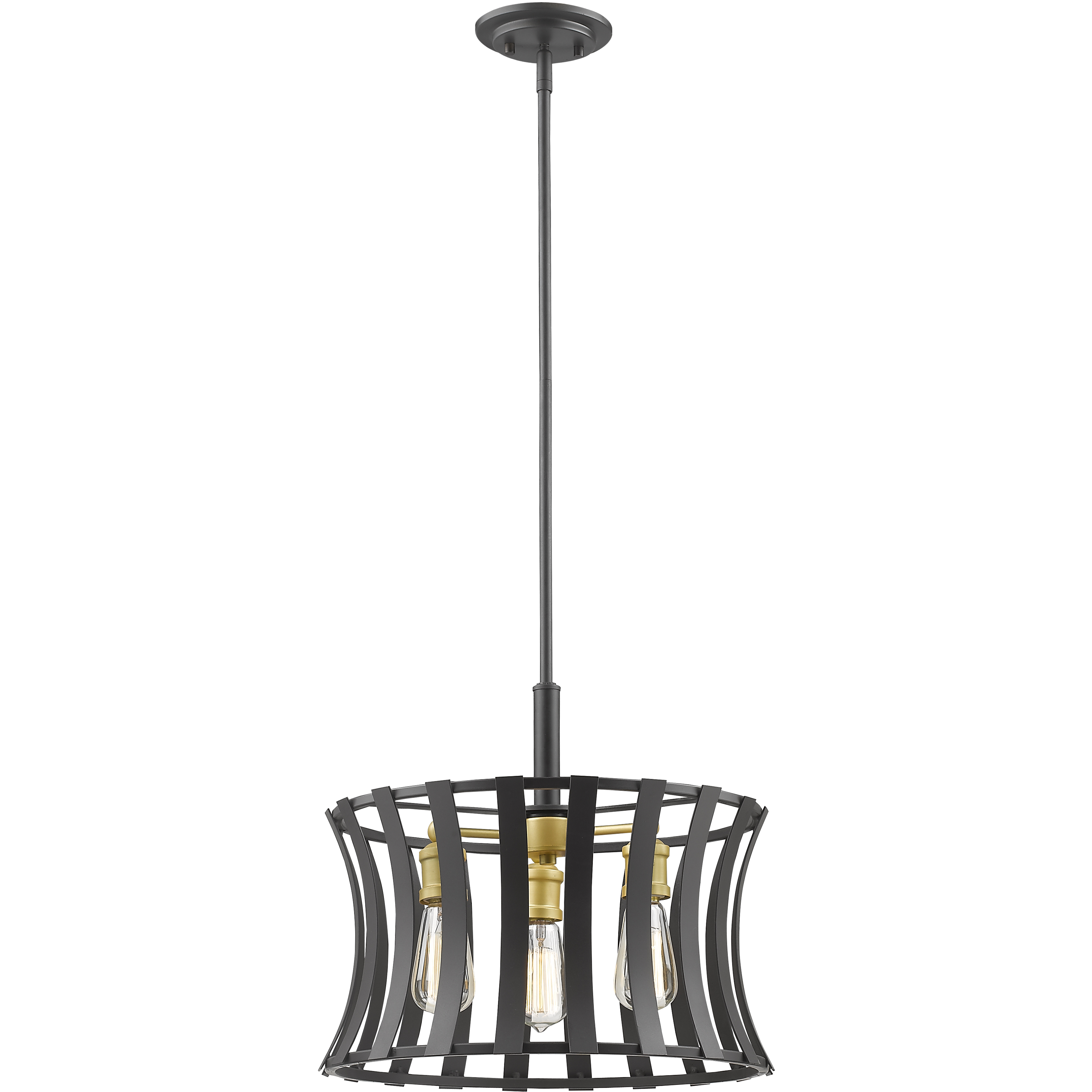 Geist 3 Light 16.5 inch Bronze Gold Pendant Ceiling Light