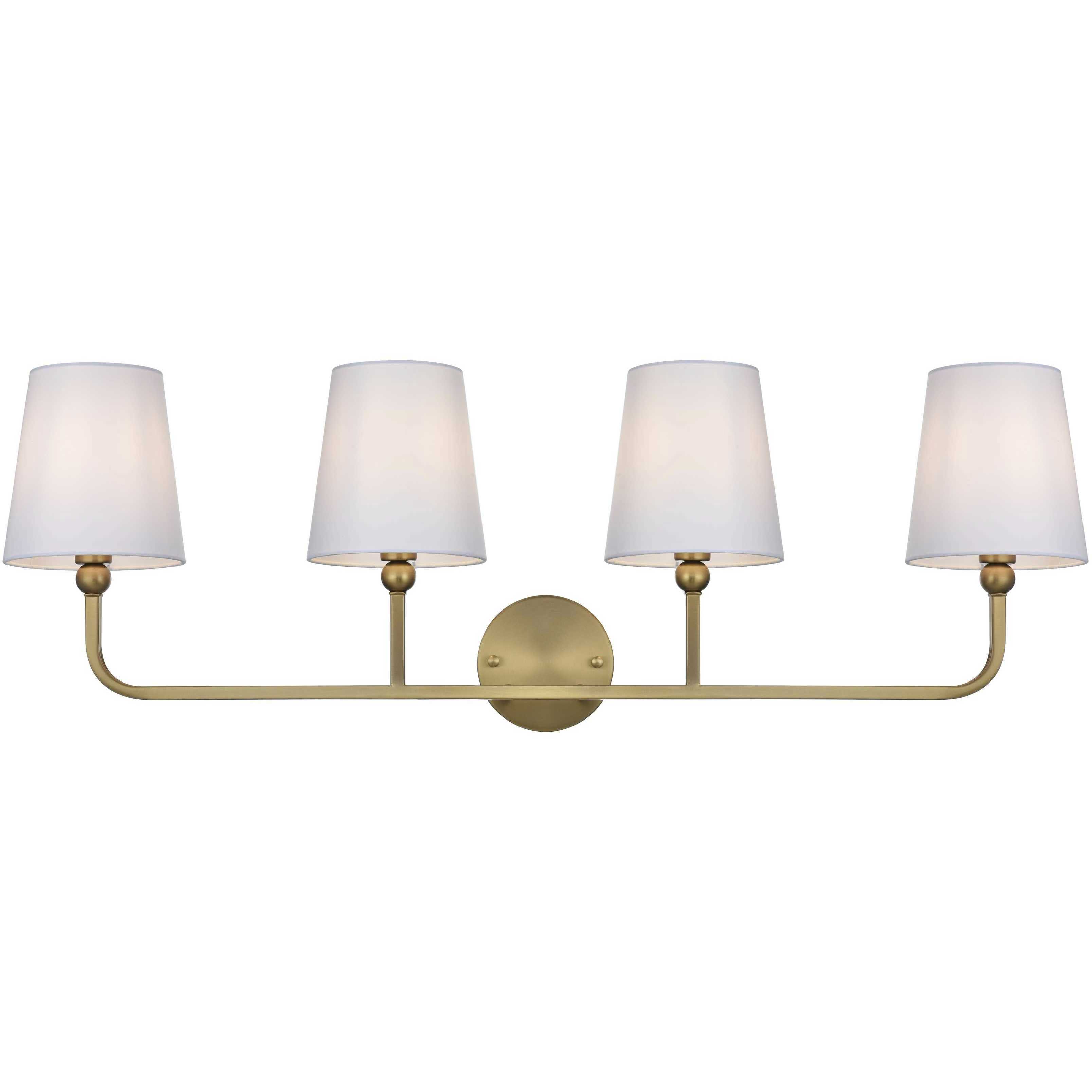 Senna 4 Light 35.5 inch Satin Gold Bath Sconce Wall Light