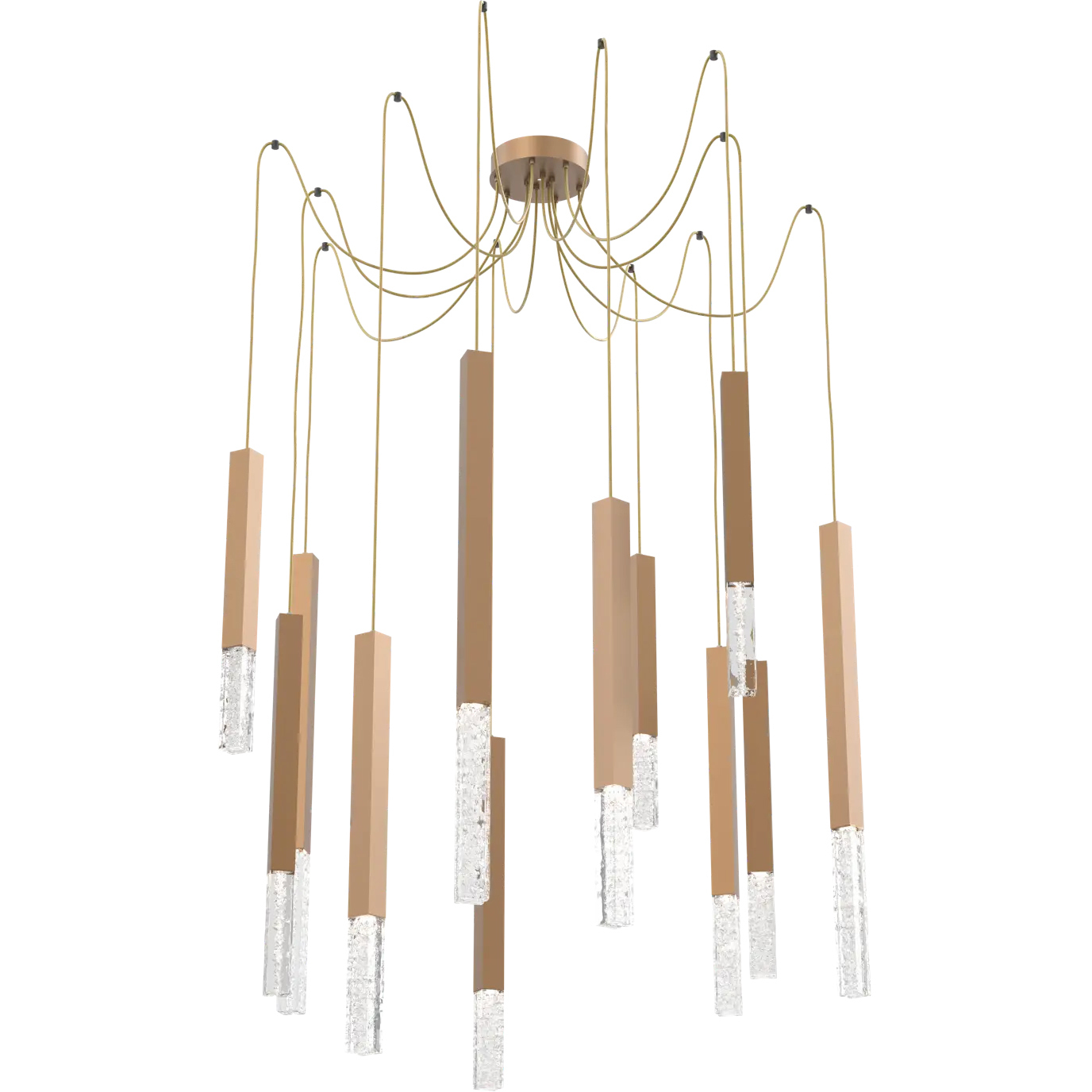 Axis XL LED 11 inch Novel Brass Swag Multi-Pendant Ceiling Light