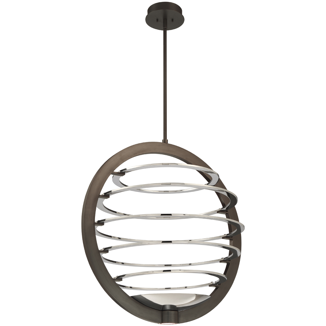 Ombra LED 25.25 inch Polished Nickel Chandelier Ceiling Light
