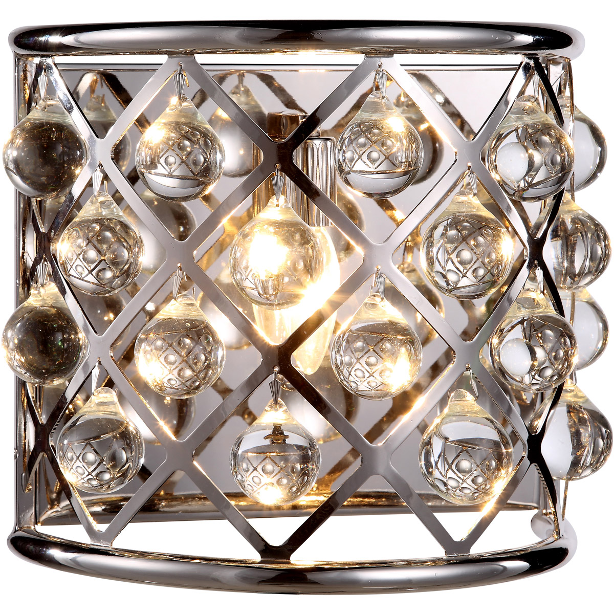 Madison 1 Light 11.5 inch Polished Nickel Wall Sconce Wall Light, Urban Classic