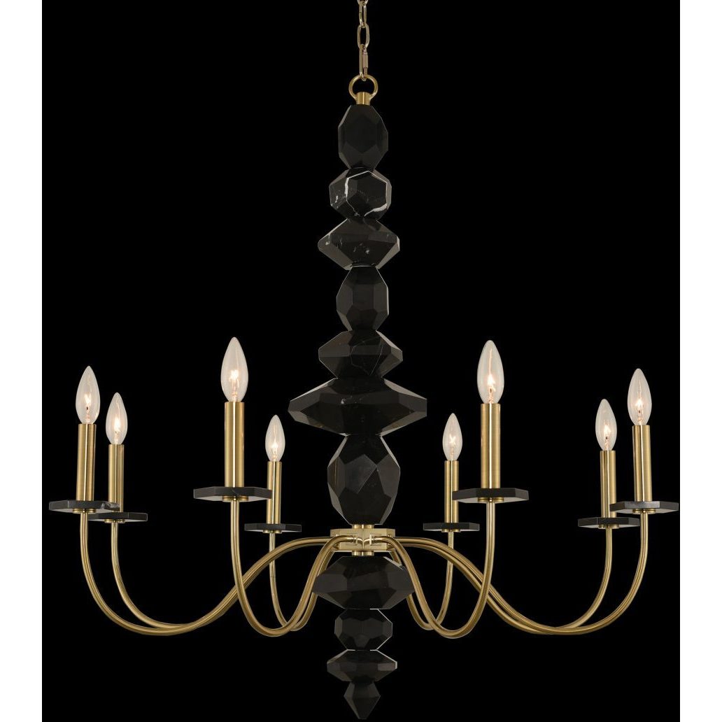 Piedra 8 Light 34 inch Brushed Brass Chandelier Ceiling Light