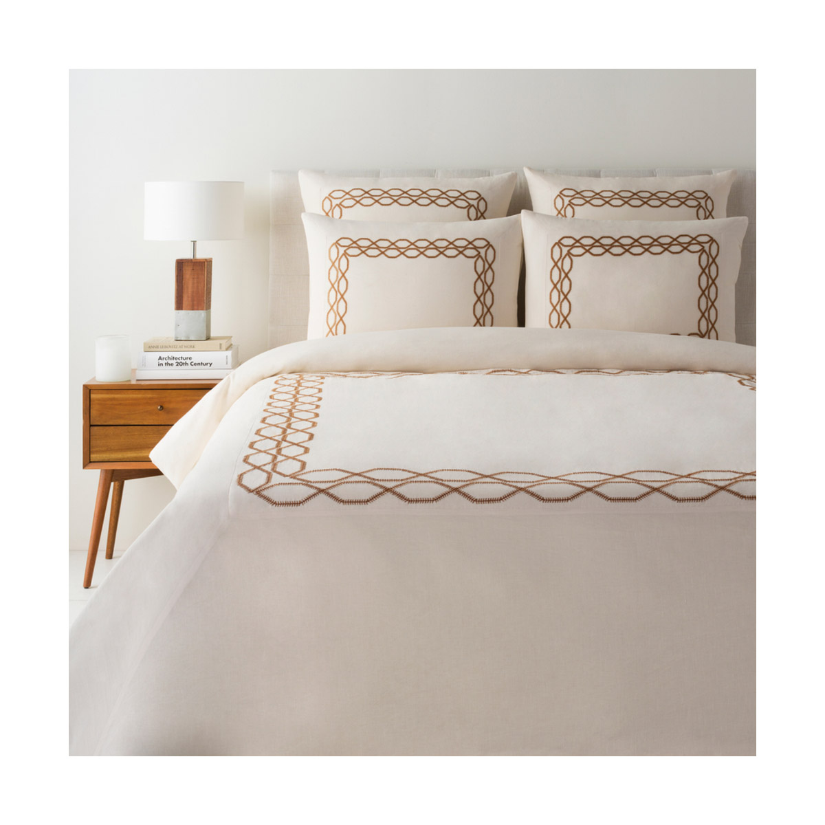 Afia Tan Duvet Set, Twin