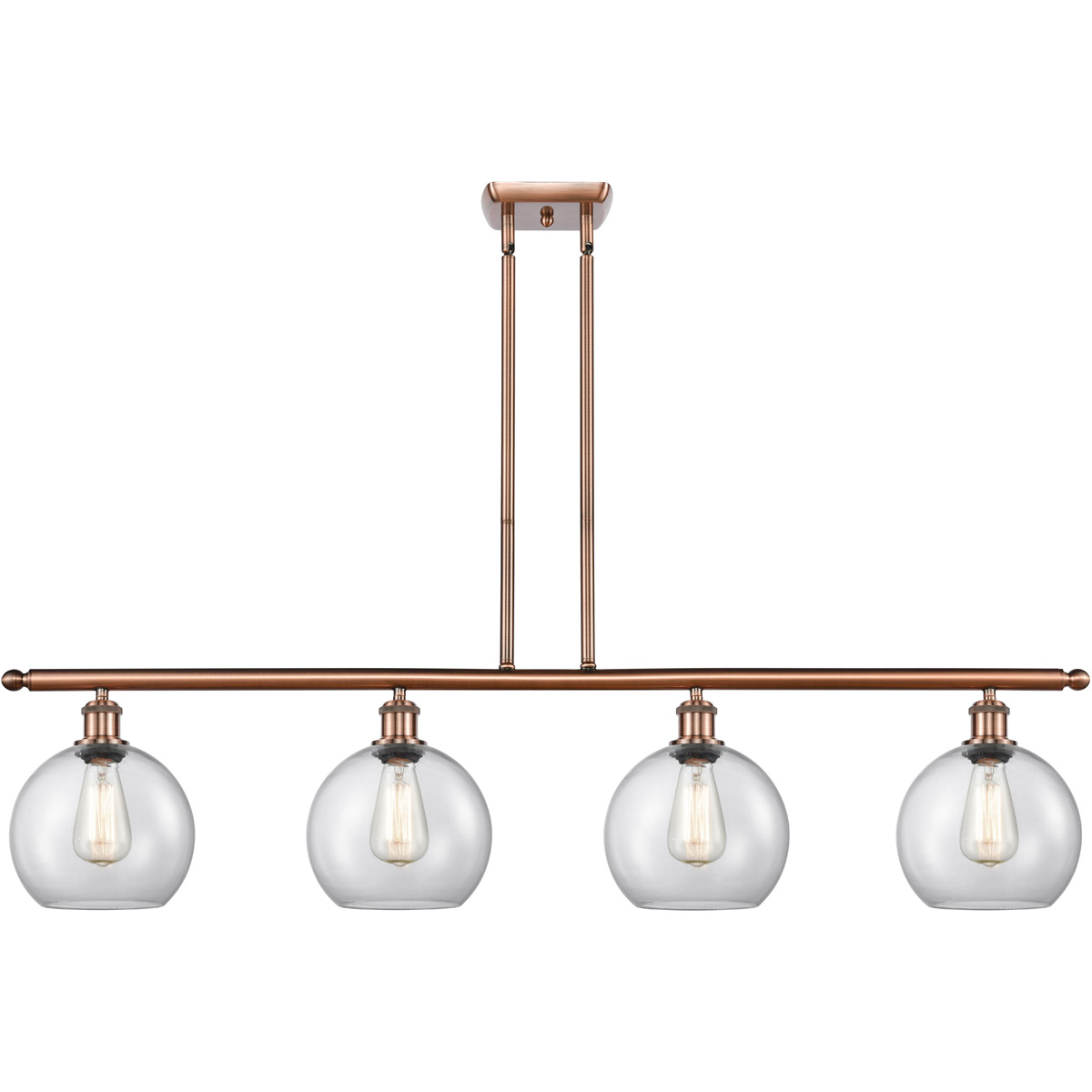 Ballston Athens LED 48 inch Antique Copper Island Light Ceiling Light, Ballston