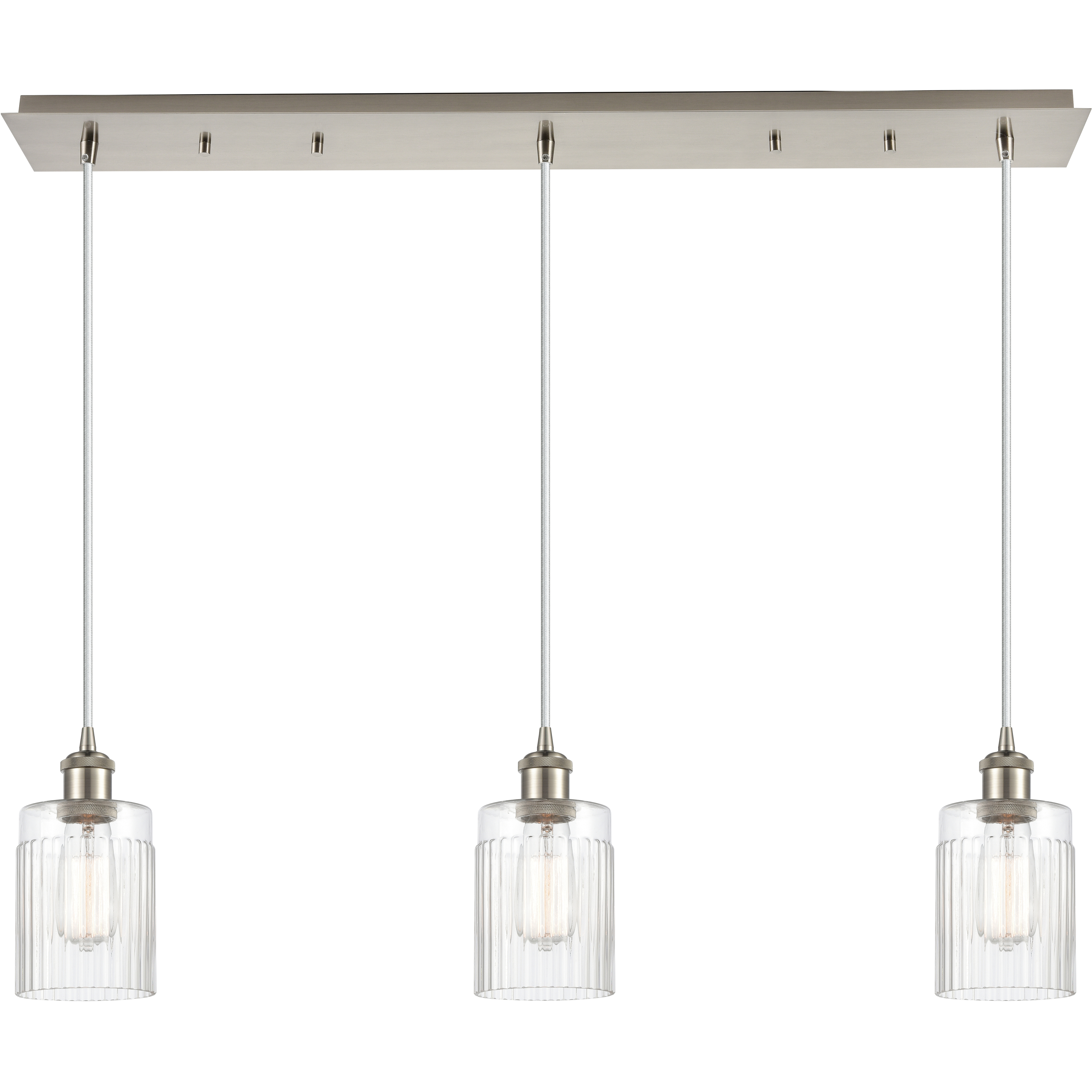 Ballston Hadley 3 Light 36 inch Brushed Satin Nickel Linear Pendant Ceiling Light