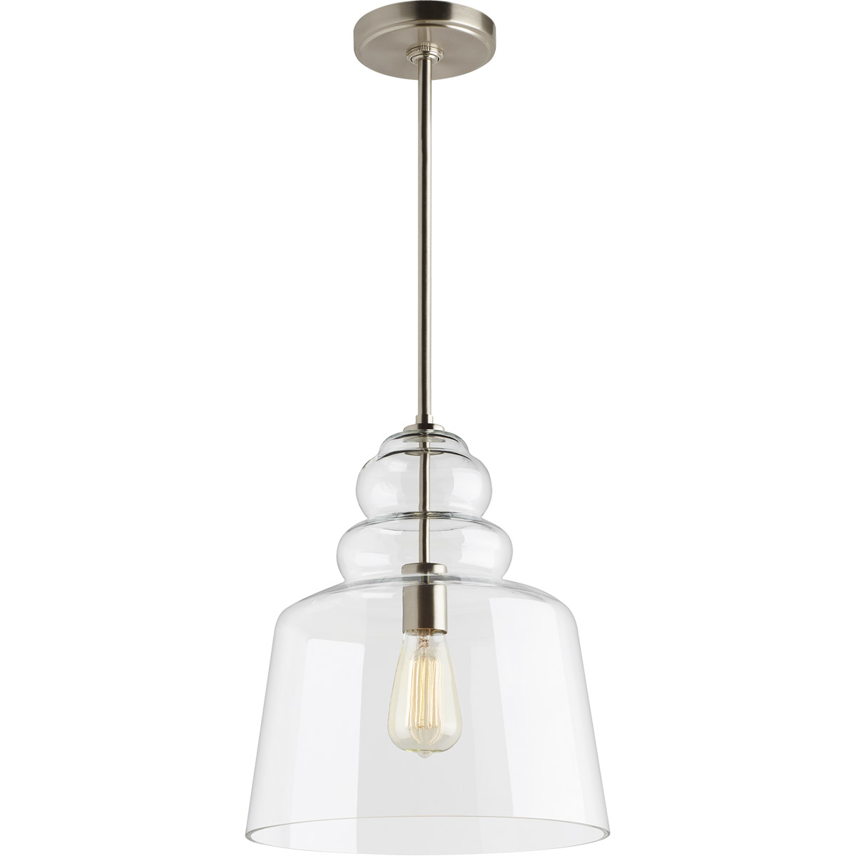 Agatha 1 Light 12.5 inch Brushed Nickel Pendant Ceiling Light