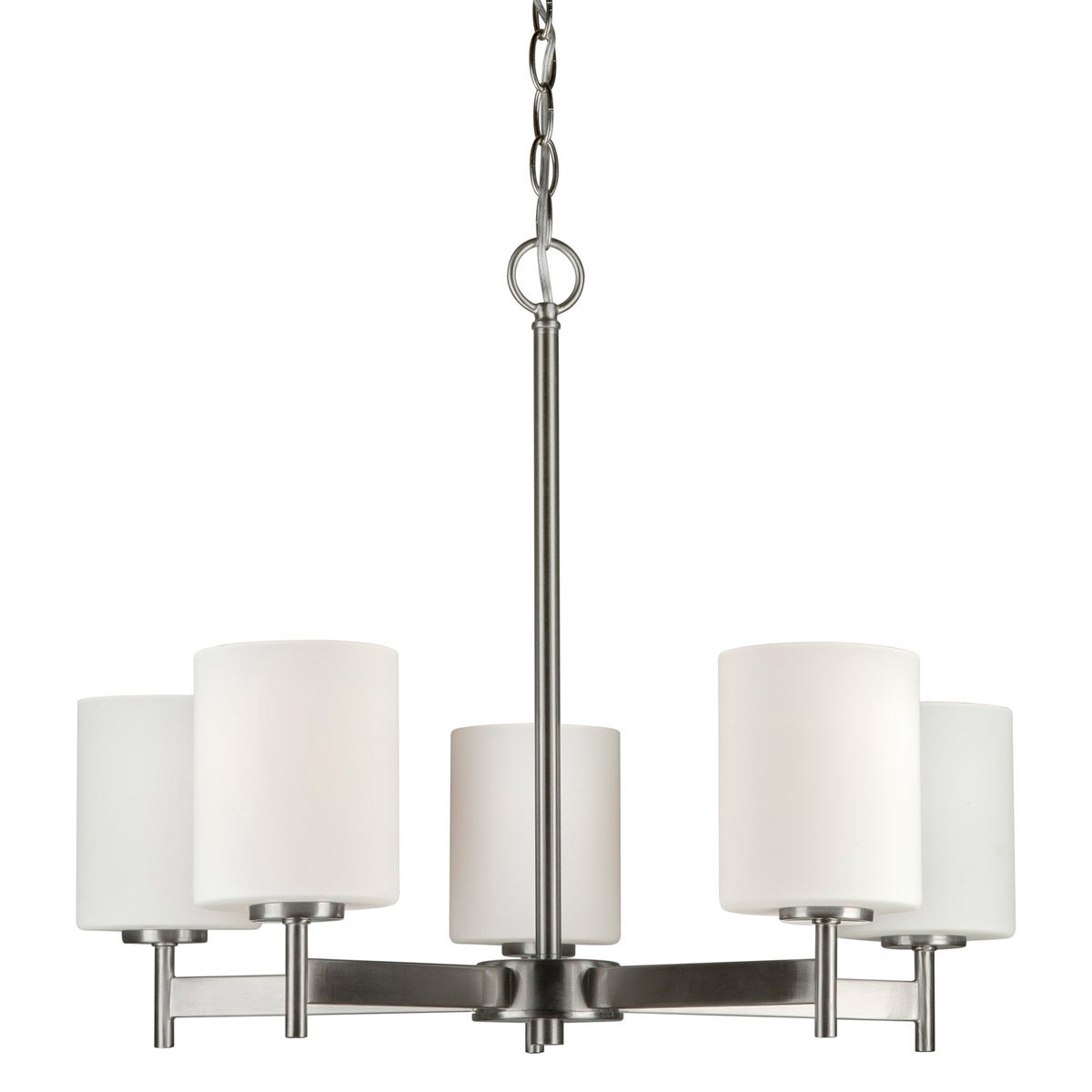 Signature 5 Light 23 inch Brushed Nickel Chandelier Ceiling Light