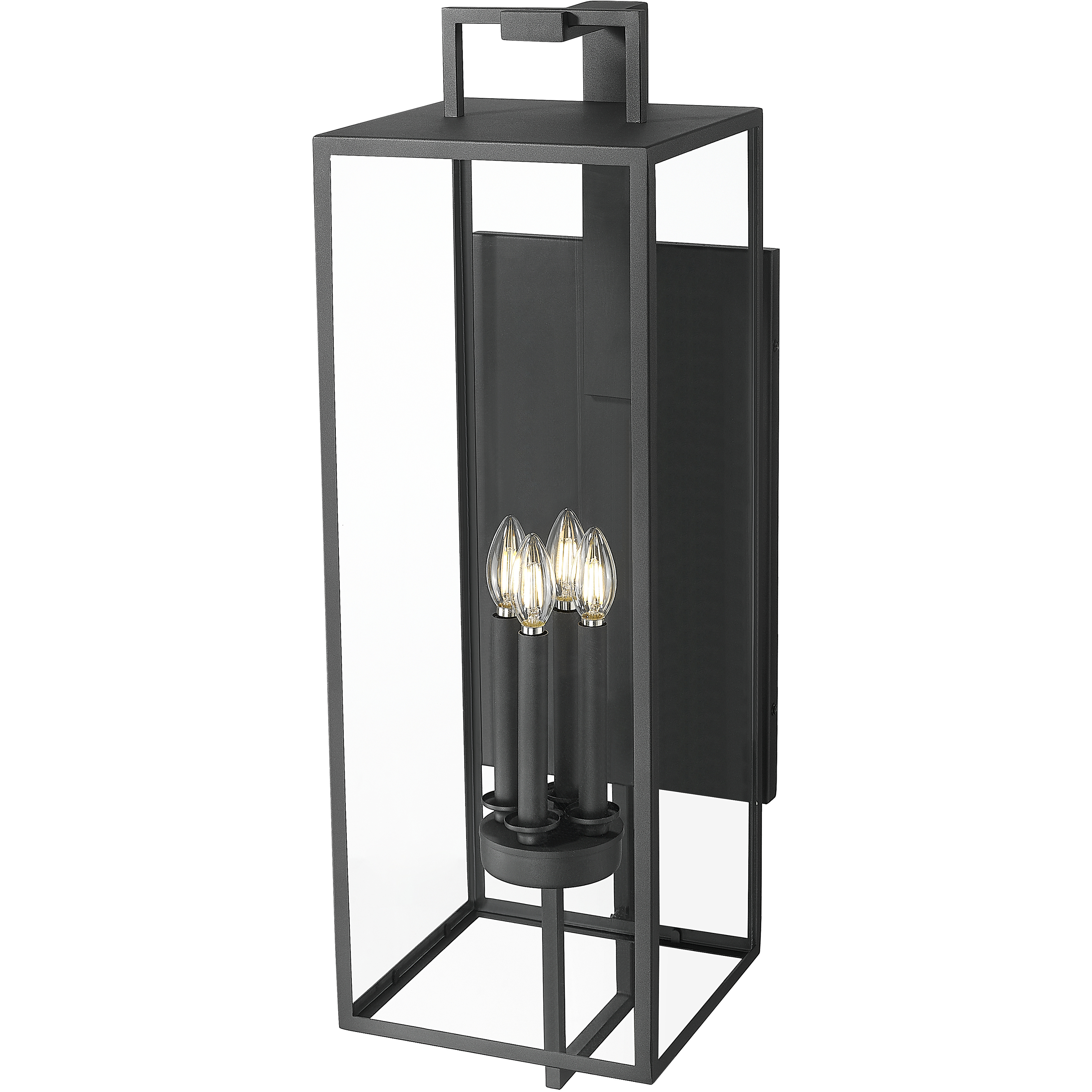Lamont 4 Light 34 inch Textured Black Outdoor Wall Sconce