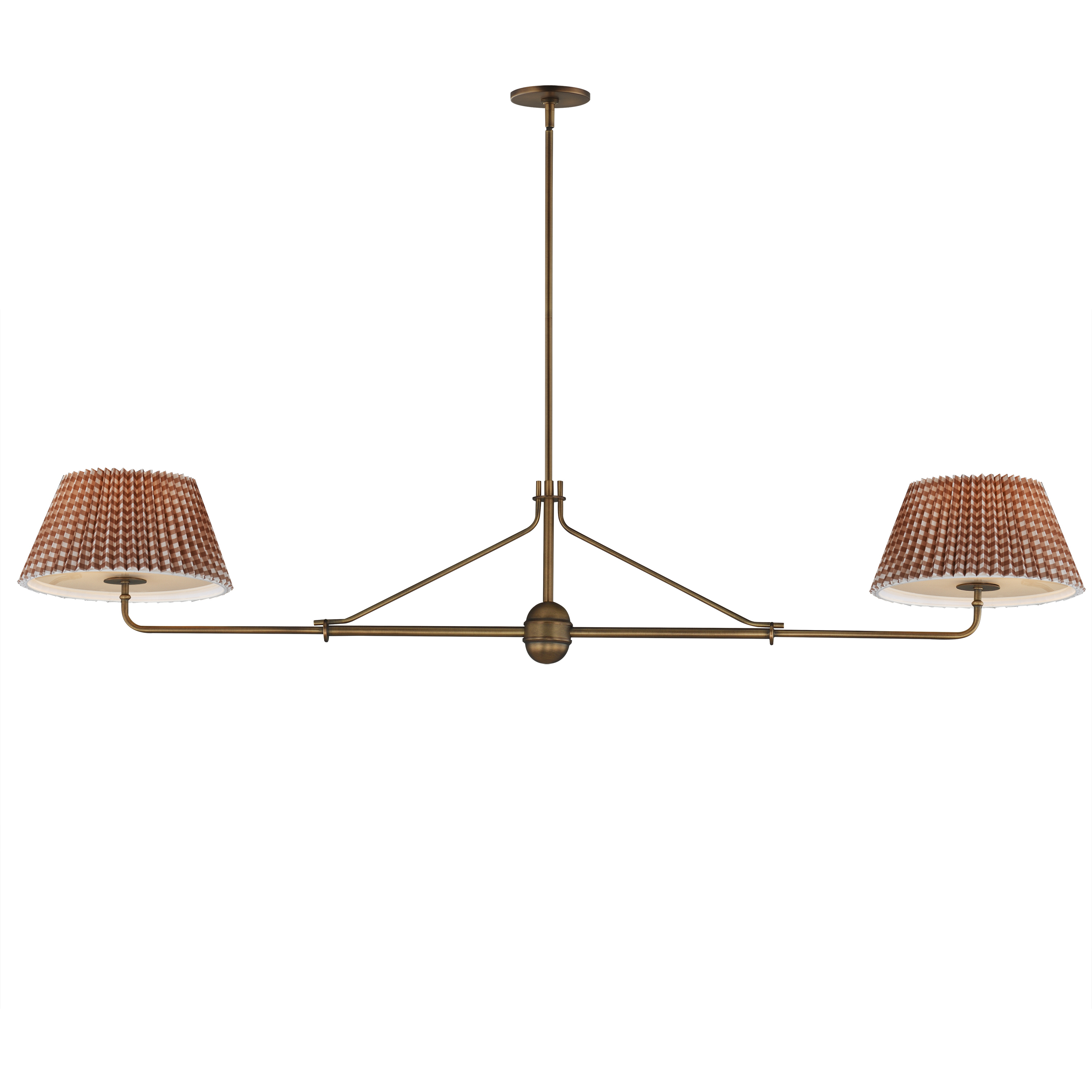 Dunbridge 2 Light 12 inch Antique Bronze Linear Pendant Ceiling Light