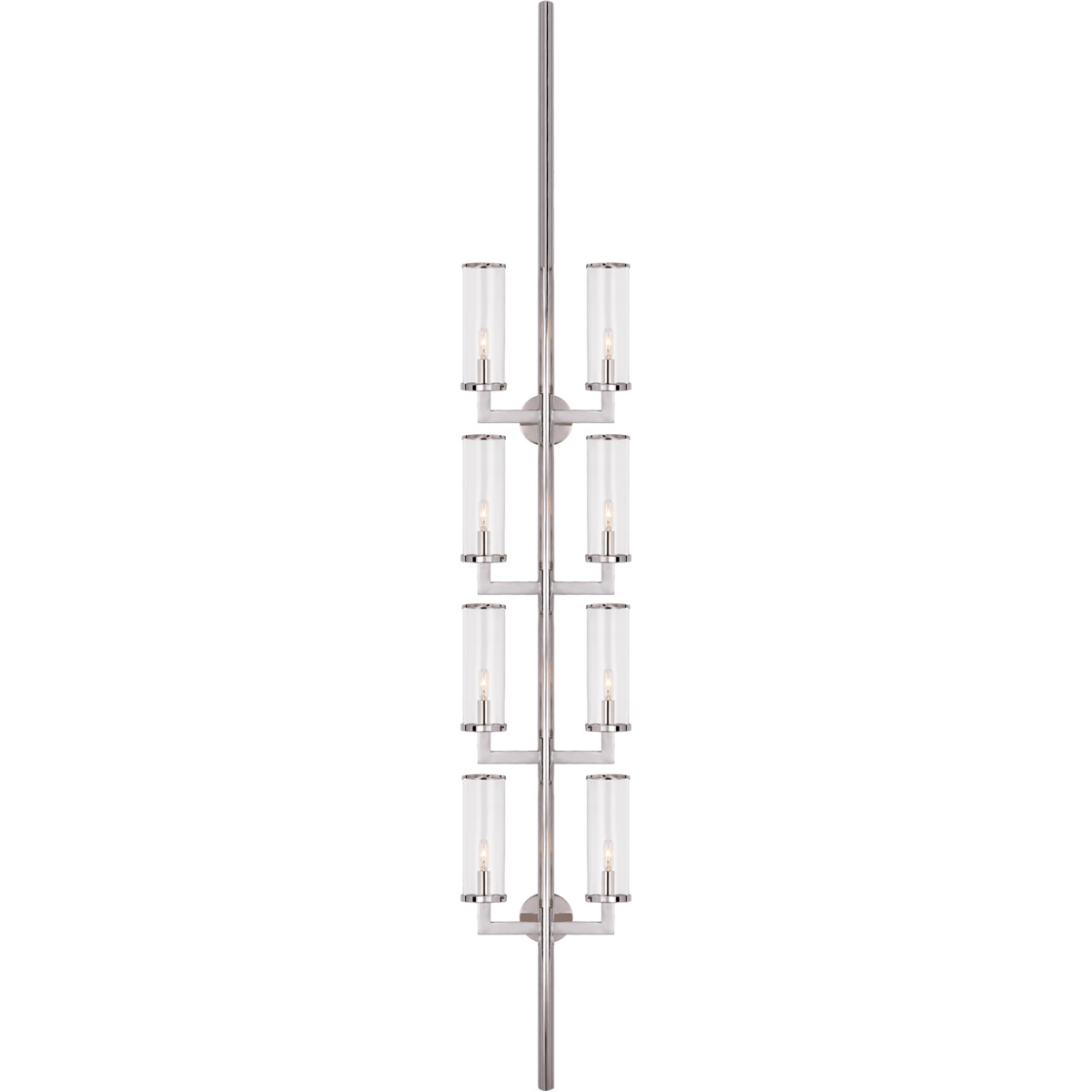 Kelly Wearstler Liaison 8 Light 12.75 inch Polished Nickel Statement Sconce Wall Light in Clear Glass