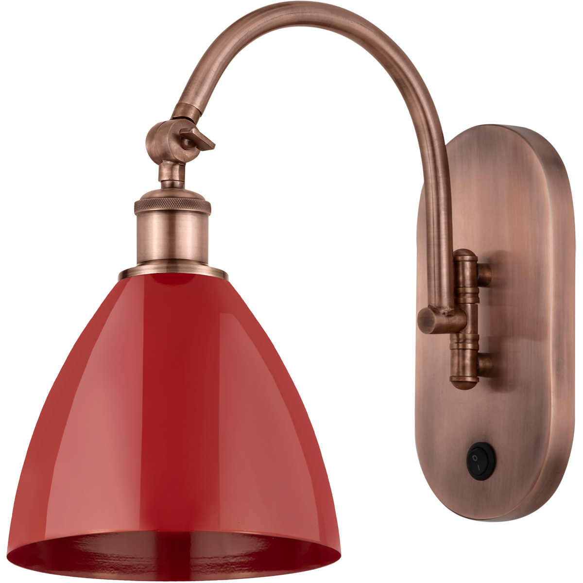 Ballston Plymouth Dome LED 8 inch Antique Copper Sconce Wall Light