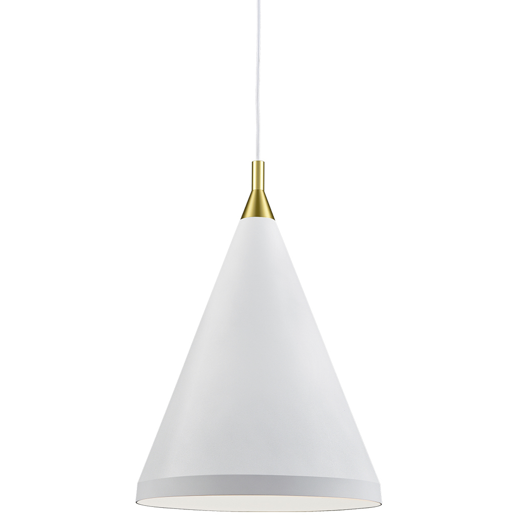 Dorothy 1 Light 16 inch White with Gold Detail Pendant Ceiling Light
