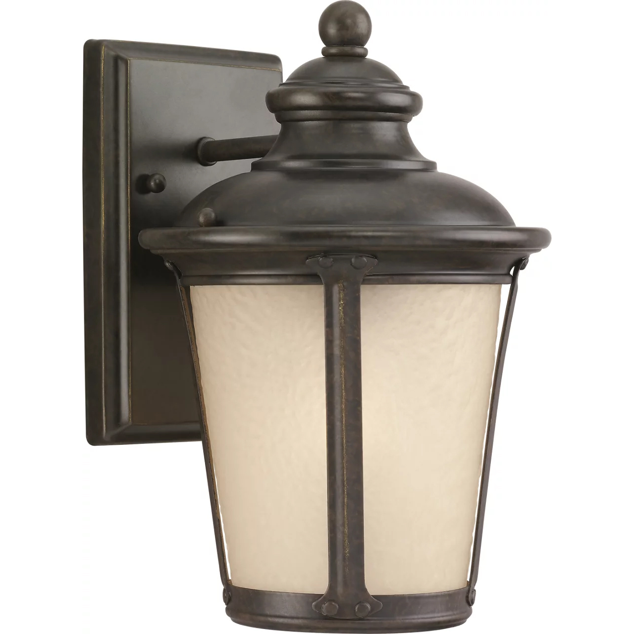 Cape May 1 Light 10.5 inch Burled Iron Outdoor Wall Lantern, Small