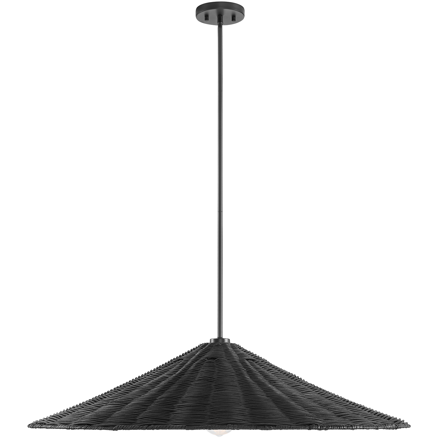 Bohemian 1 Light 35 inch Matte Black Pendant Ceiling Light