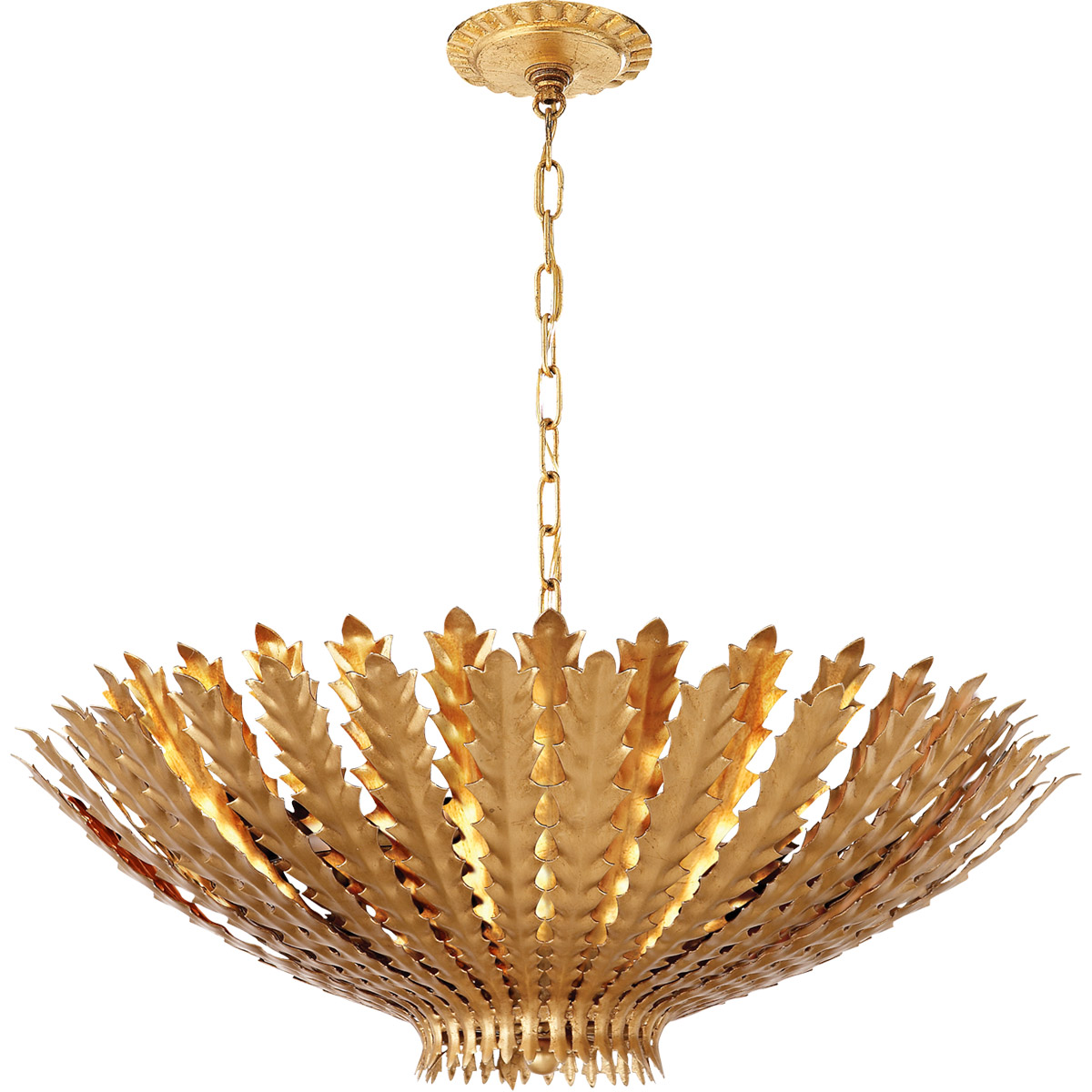 AERIN Hampton 6 Light 25.5 inch Gild Chandelier Ceiling Light, Medium