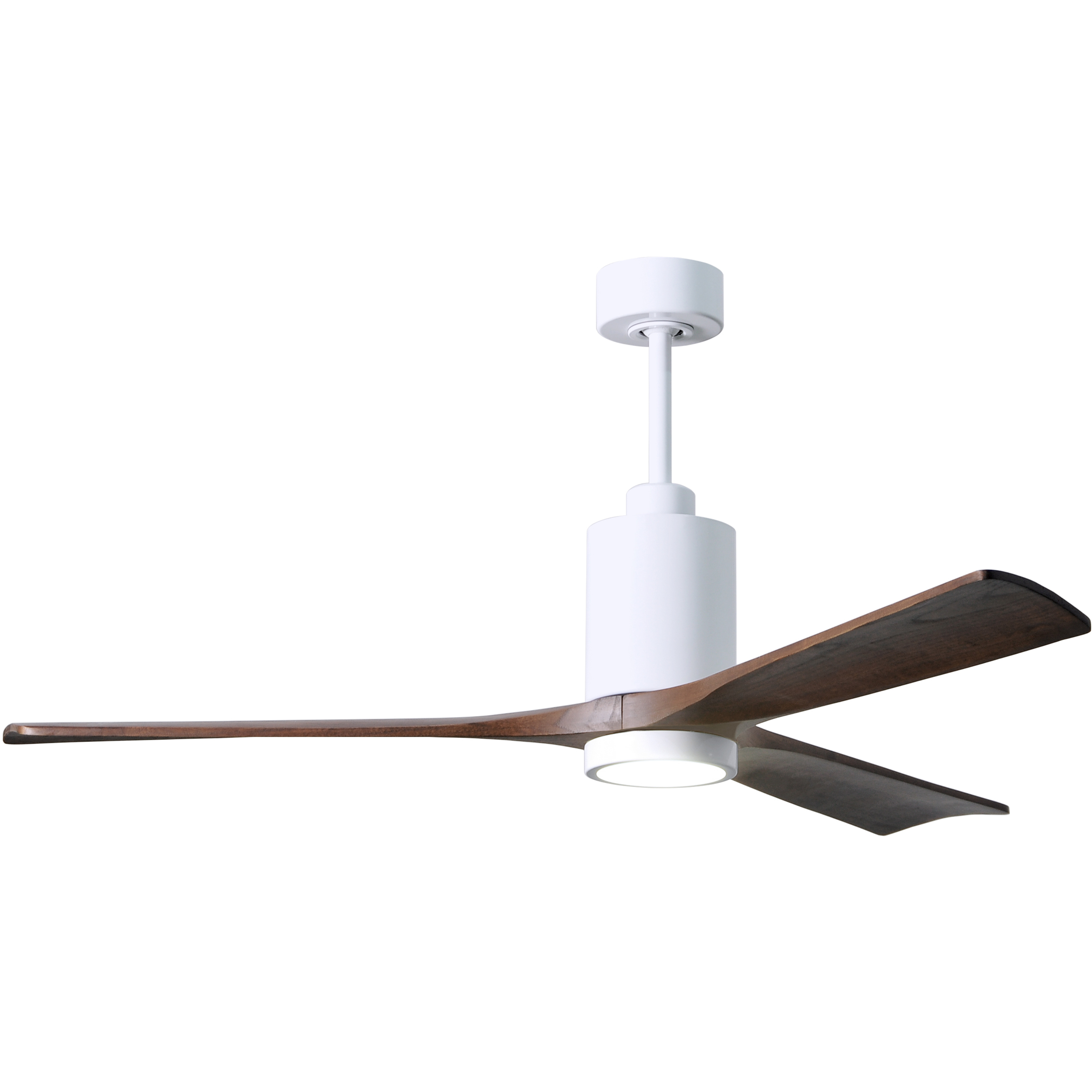 Atlas Patricia-3 60 inch Gloss White with Walnut Tone Blades Ceiling Fan
