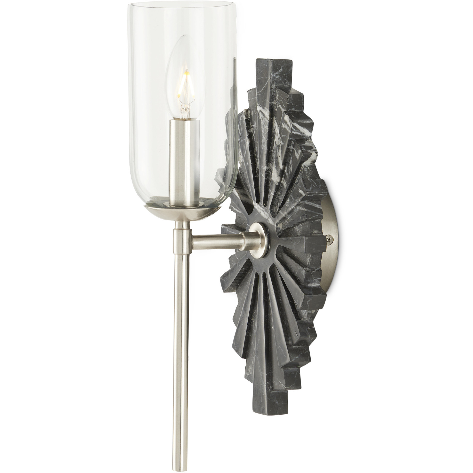 Benthos 1 Light 6 inch Nickel Bath Sconce Wall Light