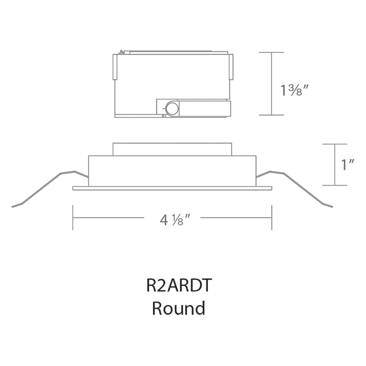 Aether Brushed Nickel Recessed Downlight in 90, 2700K