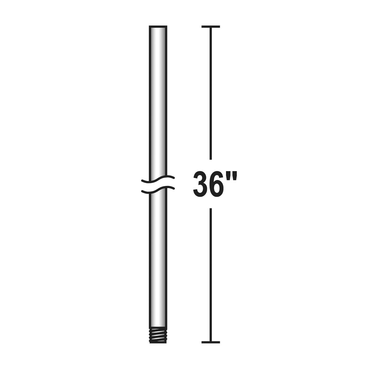 Hailey Black Downrod in 36