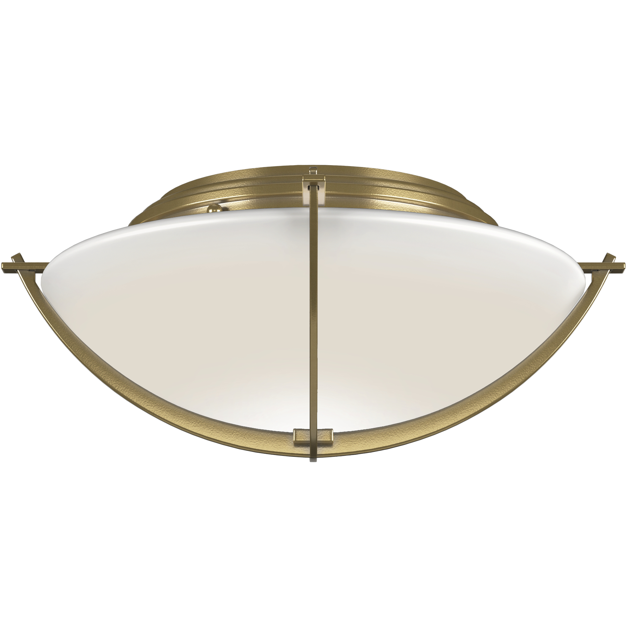 Compass 2 Light 15.7 inch Modern Brass Flush Mount Ceiling Light