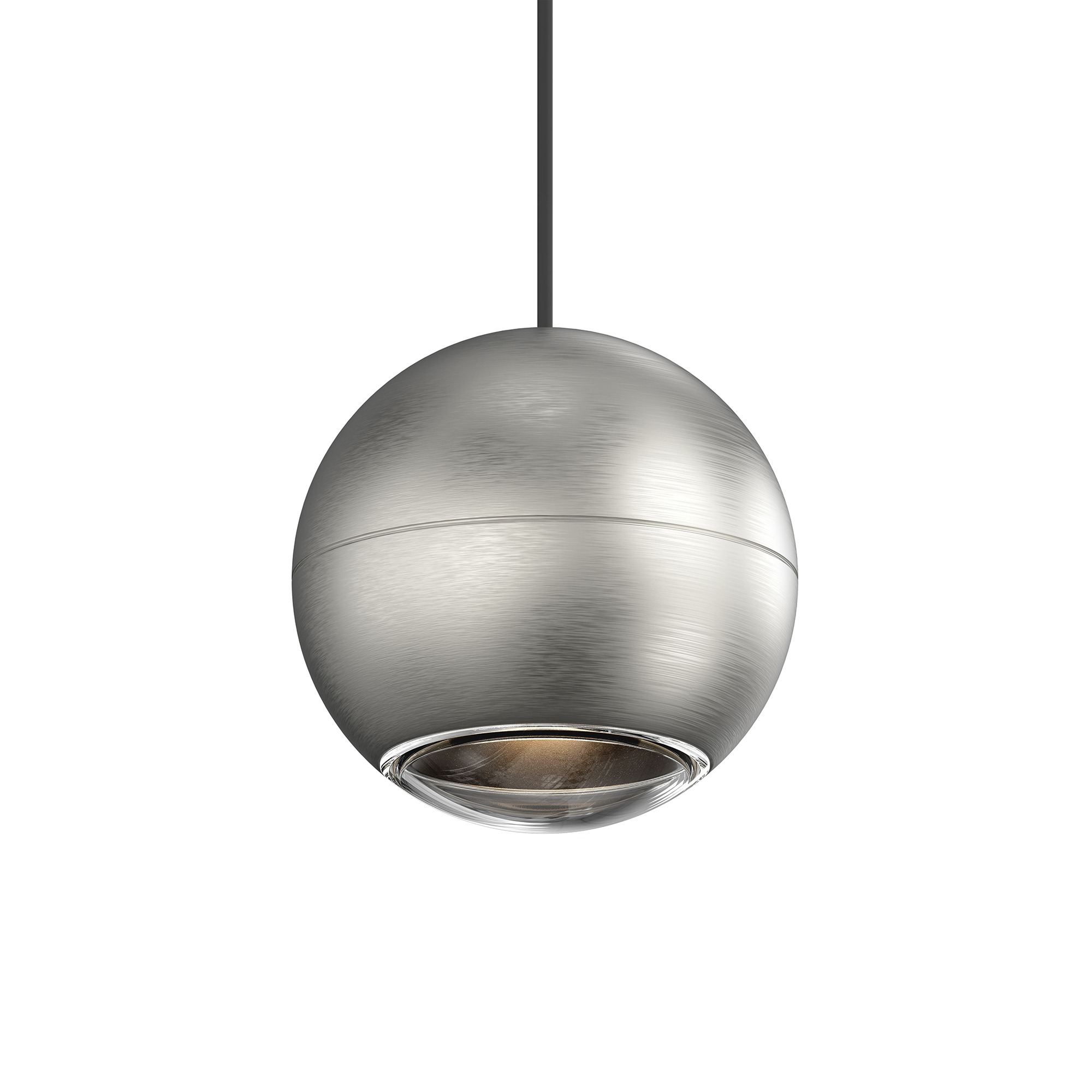 Hemisphere LED 4 inch Natural Anodized Pendant Ceiling Light