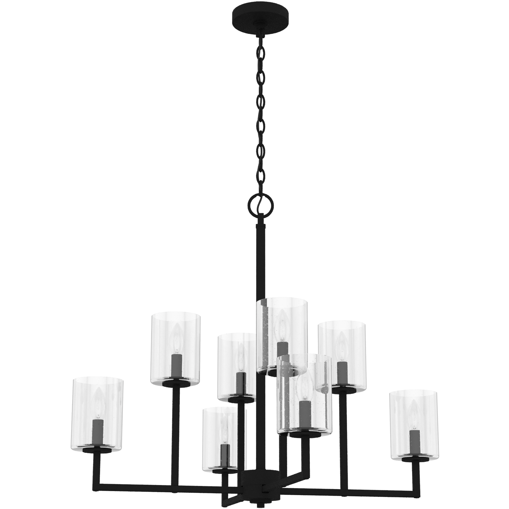 Kerrison 8 Light 30.5 inch Natural Black Iron Chandelier Ceiling Light