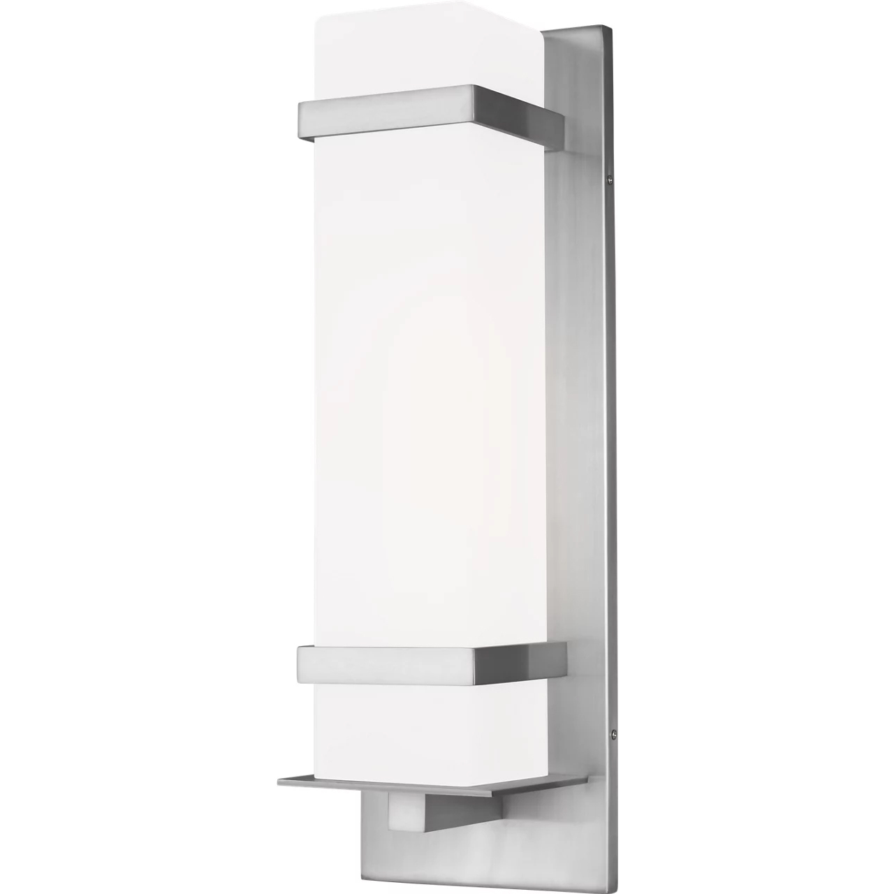 Alban 1 Light 24.63 inch Satin Aluminum Outdoor Wall Lantern, Large