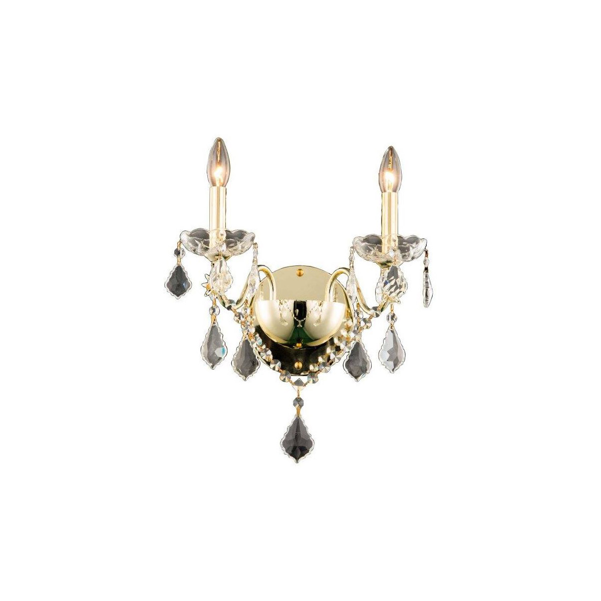 St. Francis 2 Light 13 inch Gold Wall Lamp Wall Light in Royal Cut