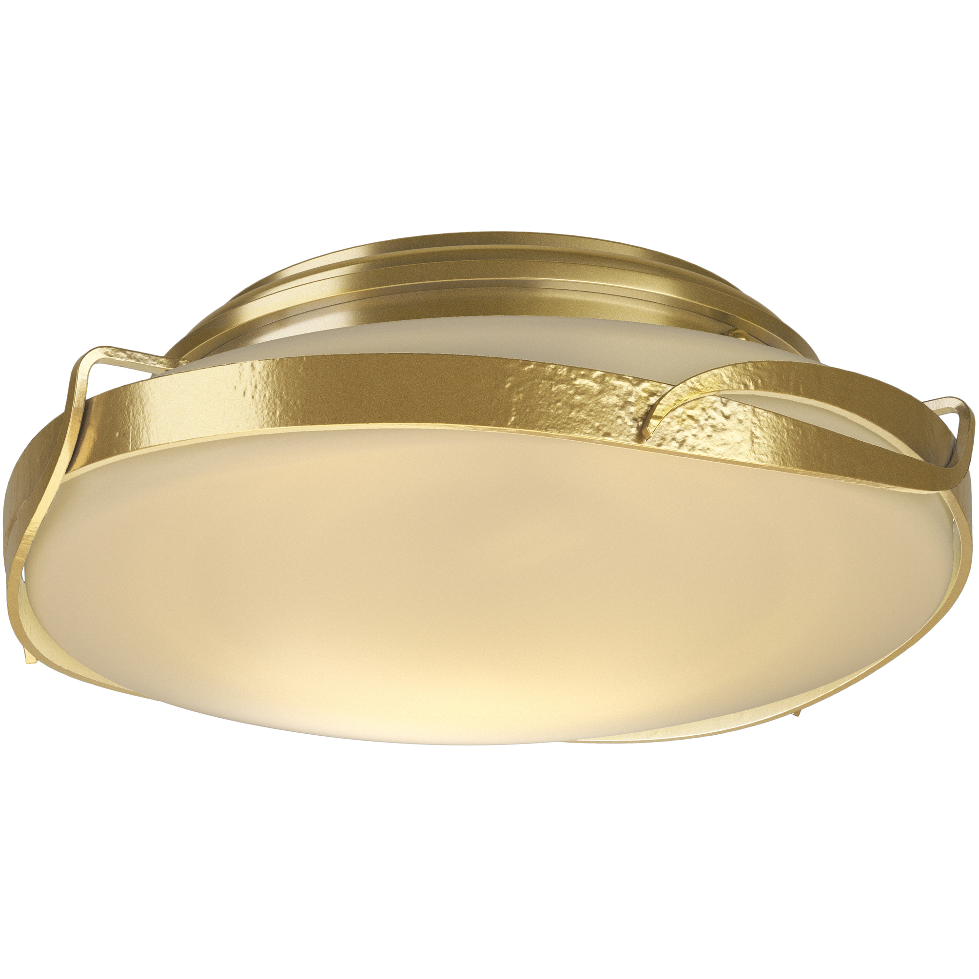 Flora 2 Light 13.9 inch Modern Brass Flush Mount Ceiling Light