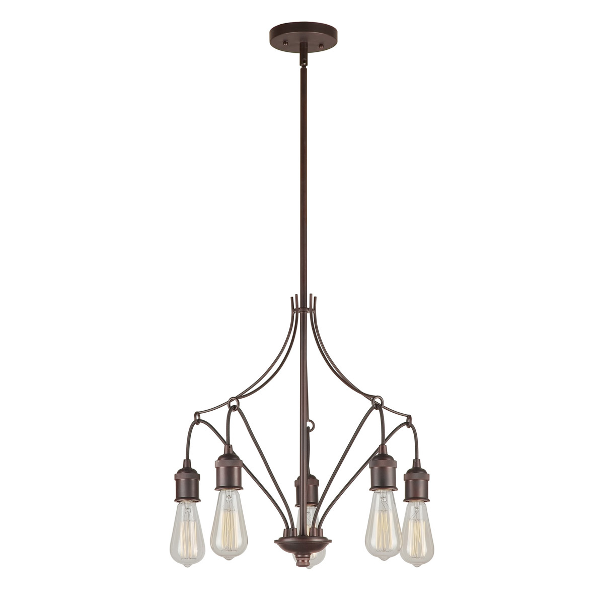 Signature 5 Light 18.25 inch Antique Bronze Chandelier Ceiling Light