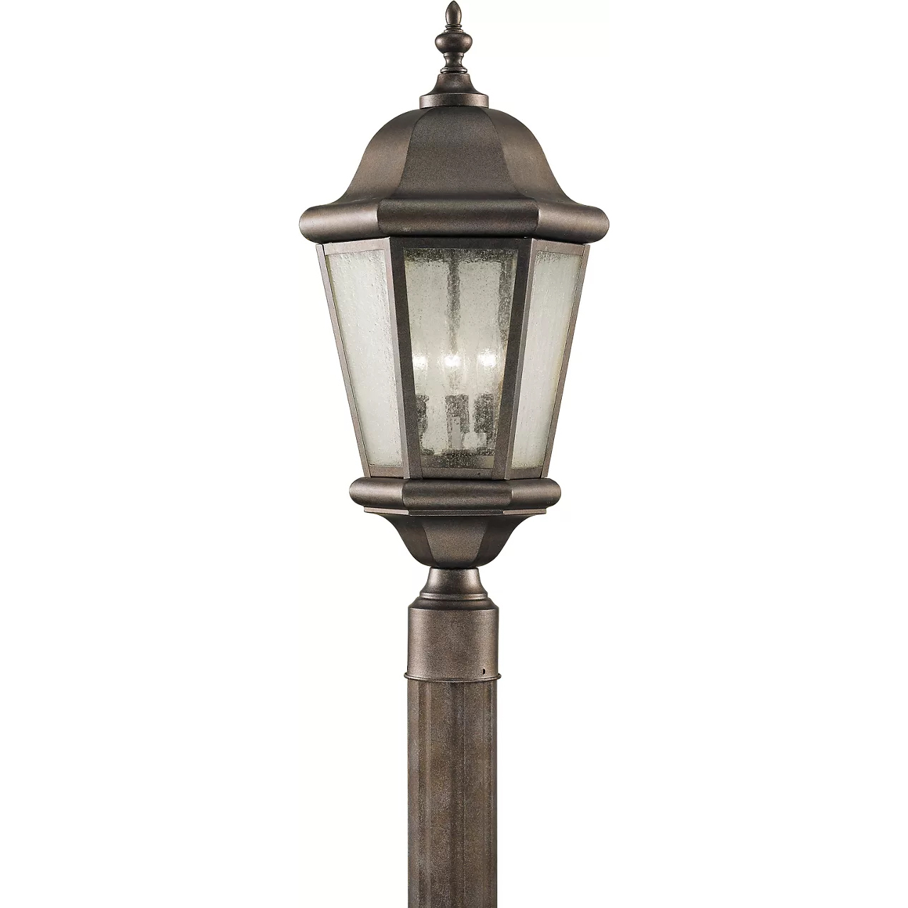 Martinsville 3 Light 22.25 inch Corinthian Bronze Outdoor Post Lantern