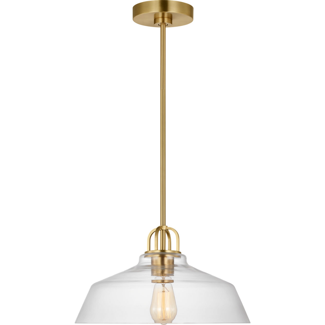 Drew & Jonathan Scott Payton 1 Light 15 inch Satin Brass Pendant Ceiling Light