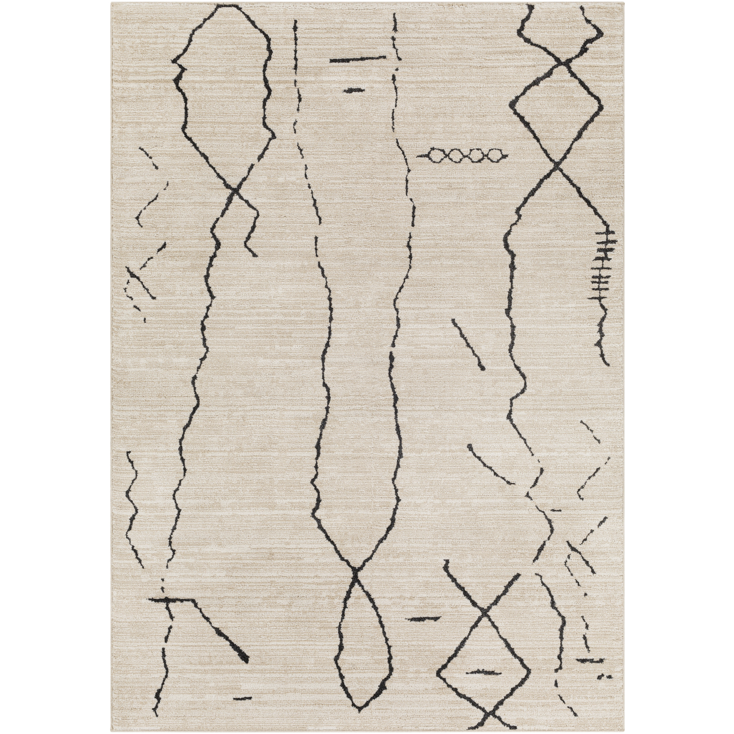 Cozy 84 X 63 inch Light Grey Rug, Rectangle