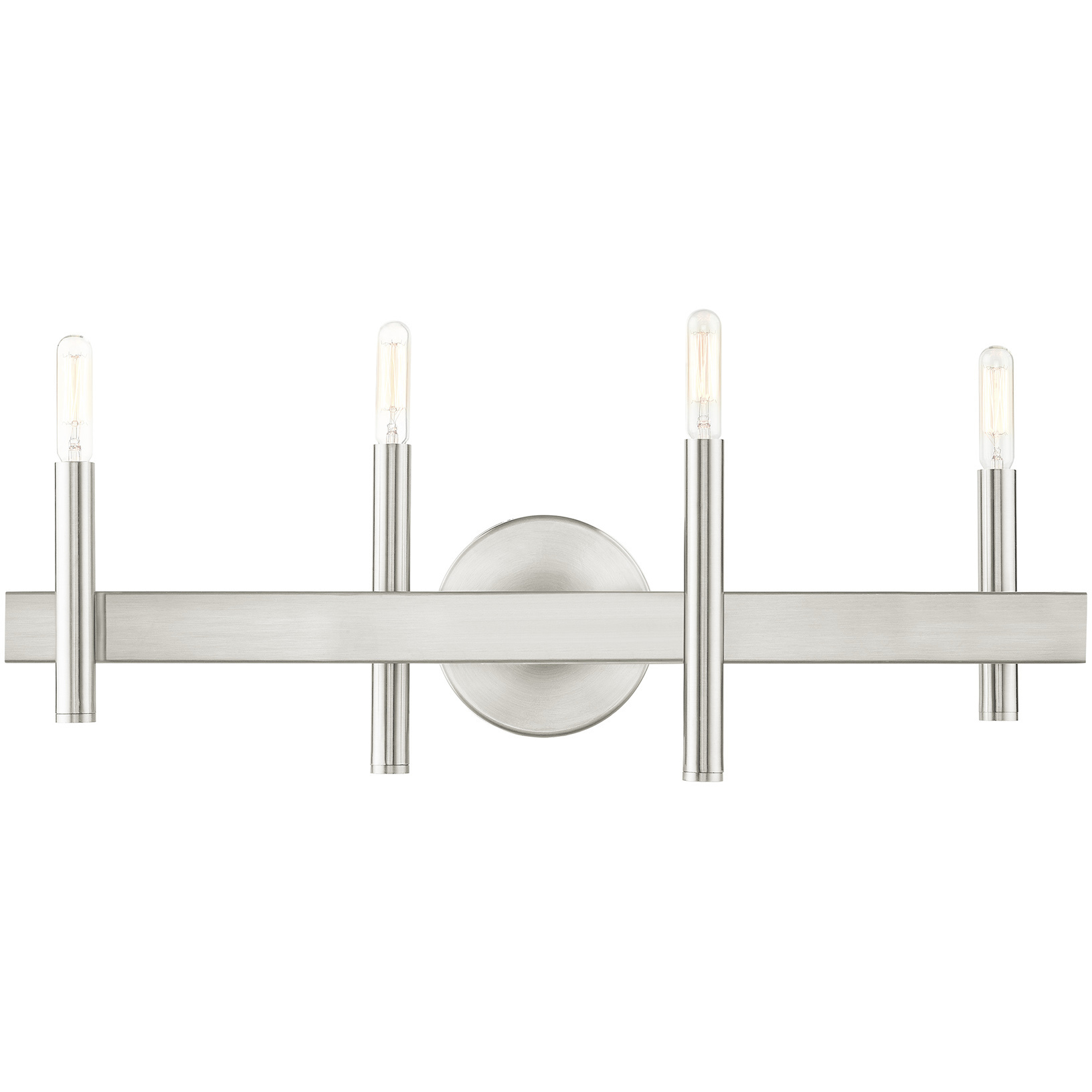 Denmark 4 Light 24 inch Brushed Nickel with Bronze Accents Vanity Sconce Wall Light