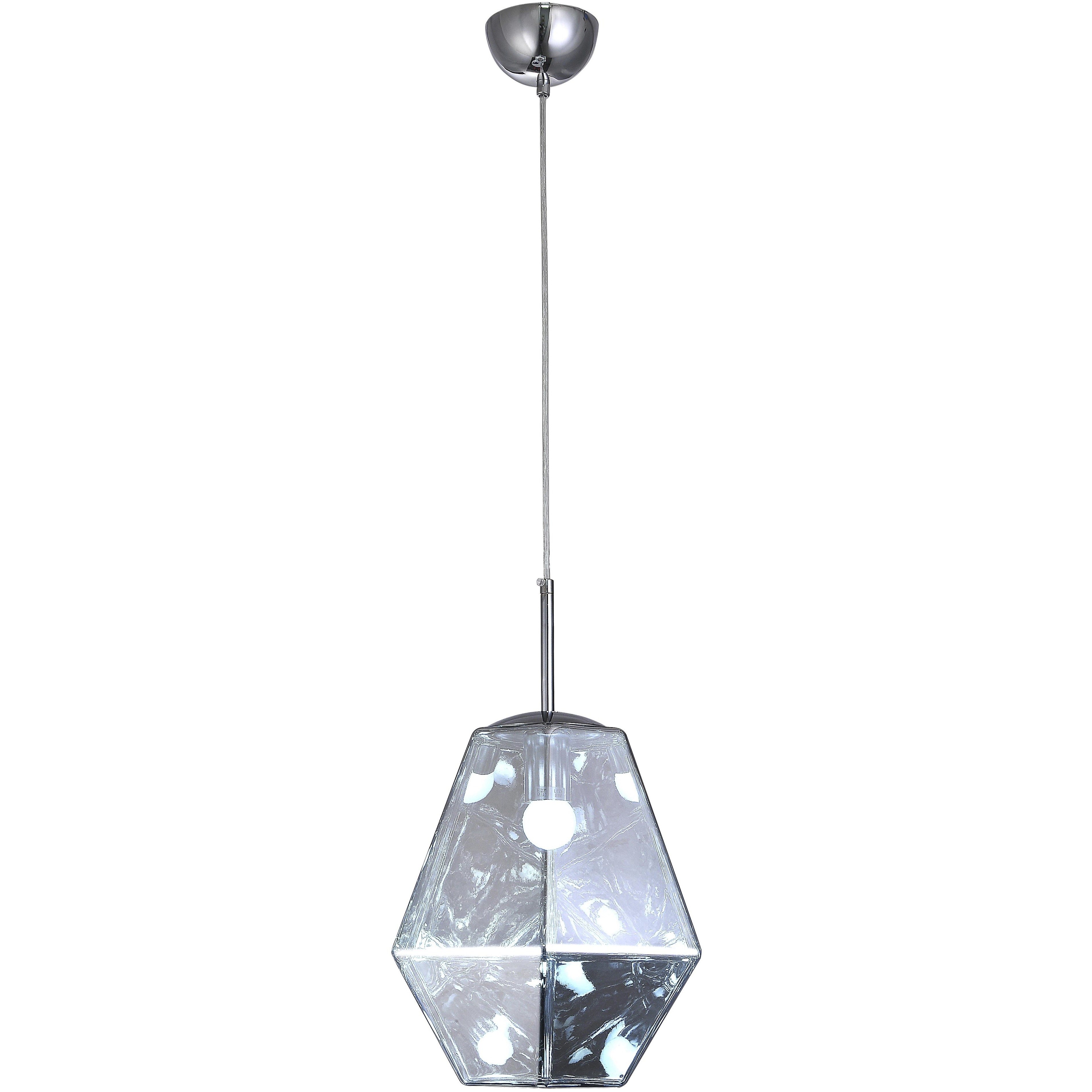 Canada 1 Light 11.8 inch Chrome Pendant Ceiling Light