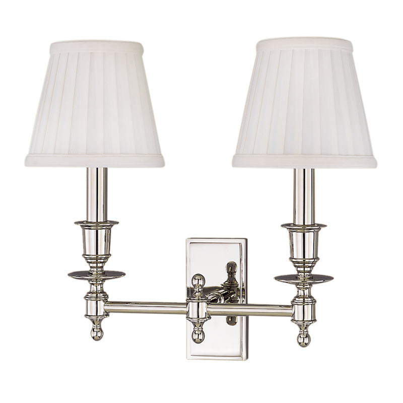 Ludlow 2 Light 14 inch Polished Nickel Wall Sconce Wall Light