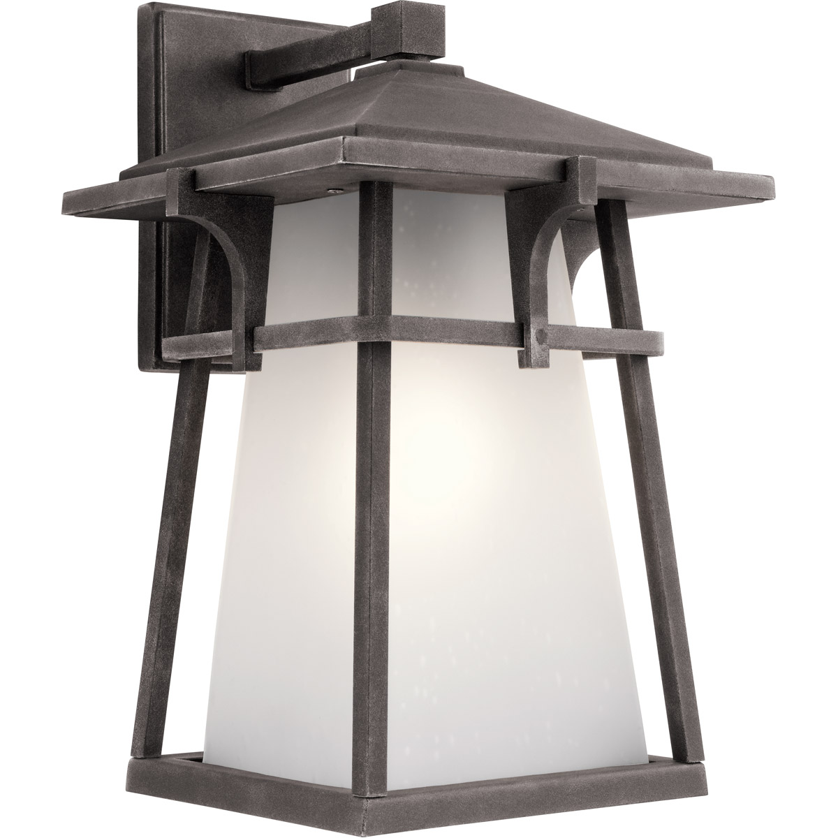 Beckett LED 15 inch Weathered Zinc Outdoor Wall, Large