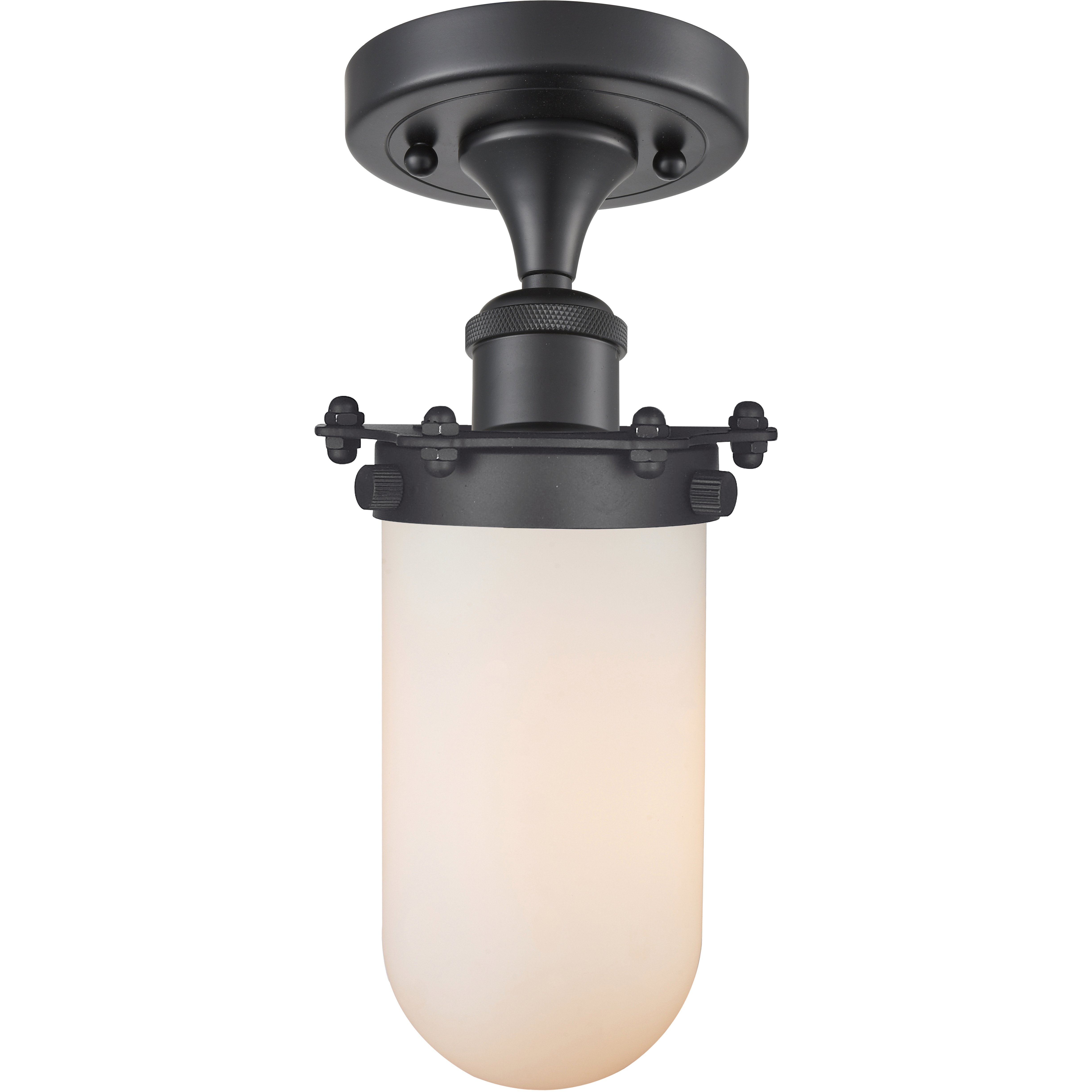 Austere Kingsbury LED 6 inch Oil Rubbed Bronze Flush Mount Ceiling Light in Matte White Glass