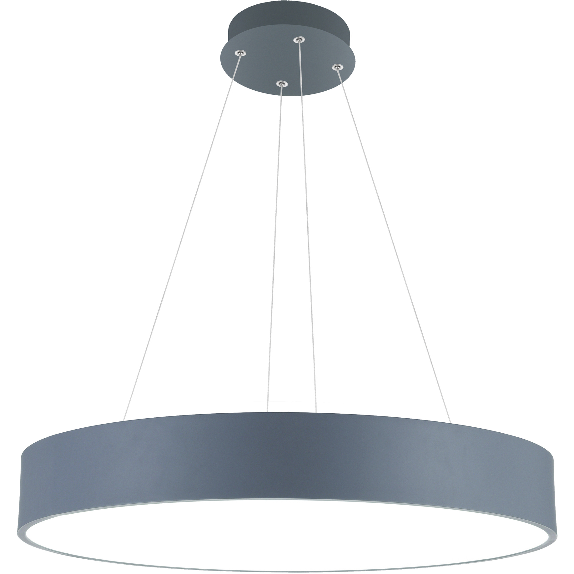 Arenal LED 24 inch Grey and White Drum Shade Pendant Ceiling Light in Gray and White