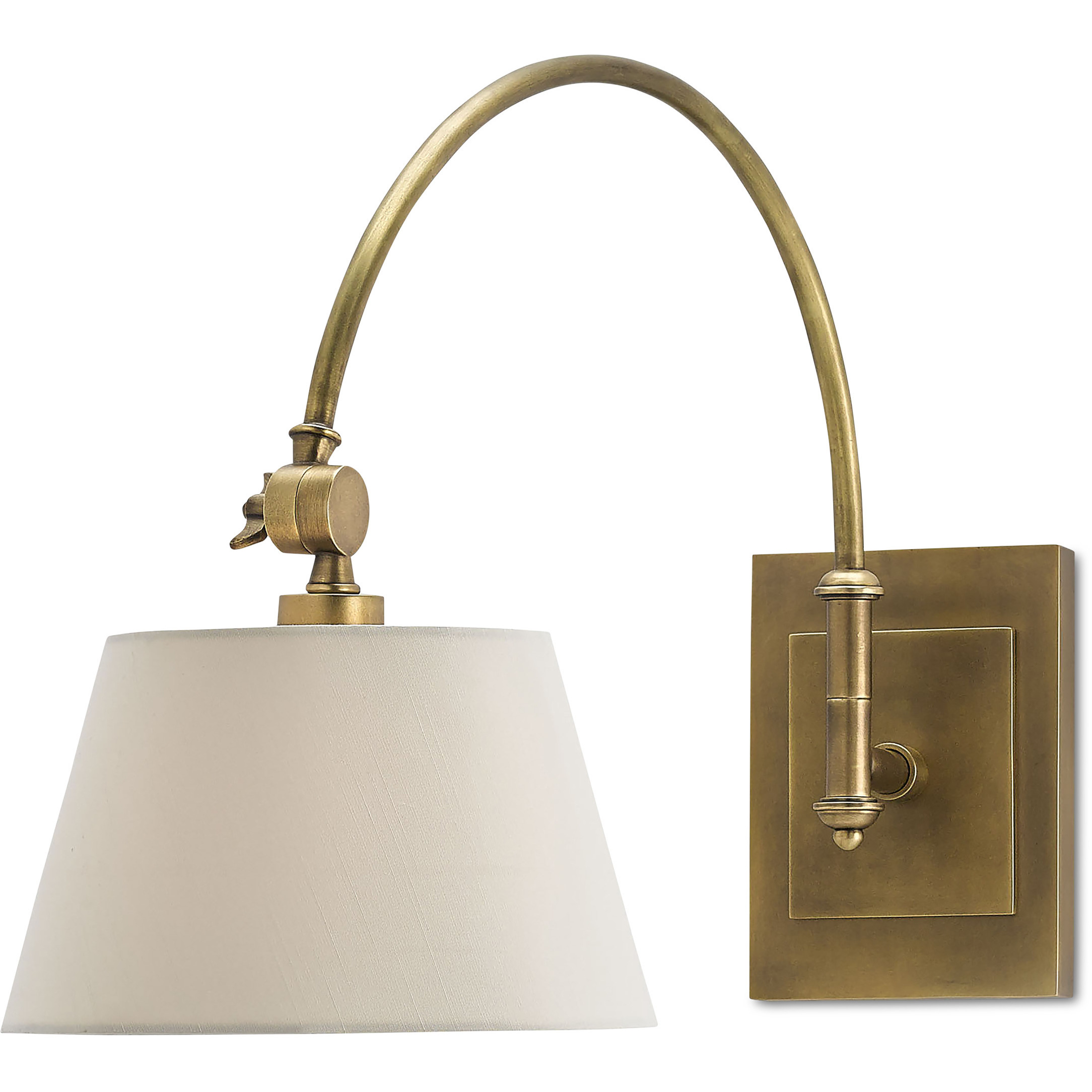 Ashby 26.5 inch 60 watt Antique Brass Swing-Arm Wall Sconce Wall Light